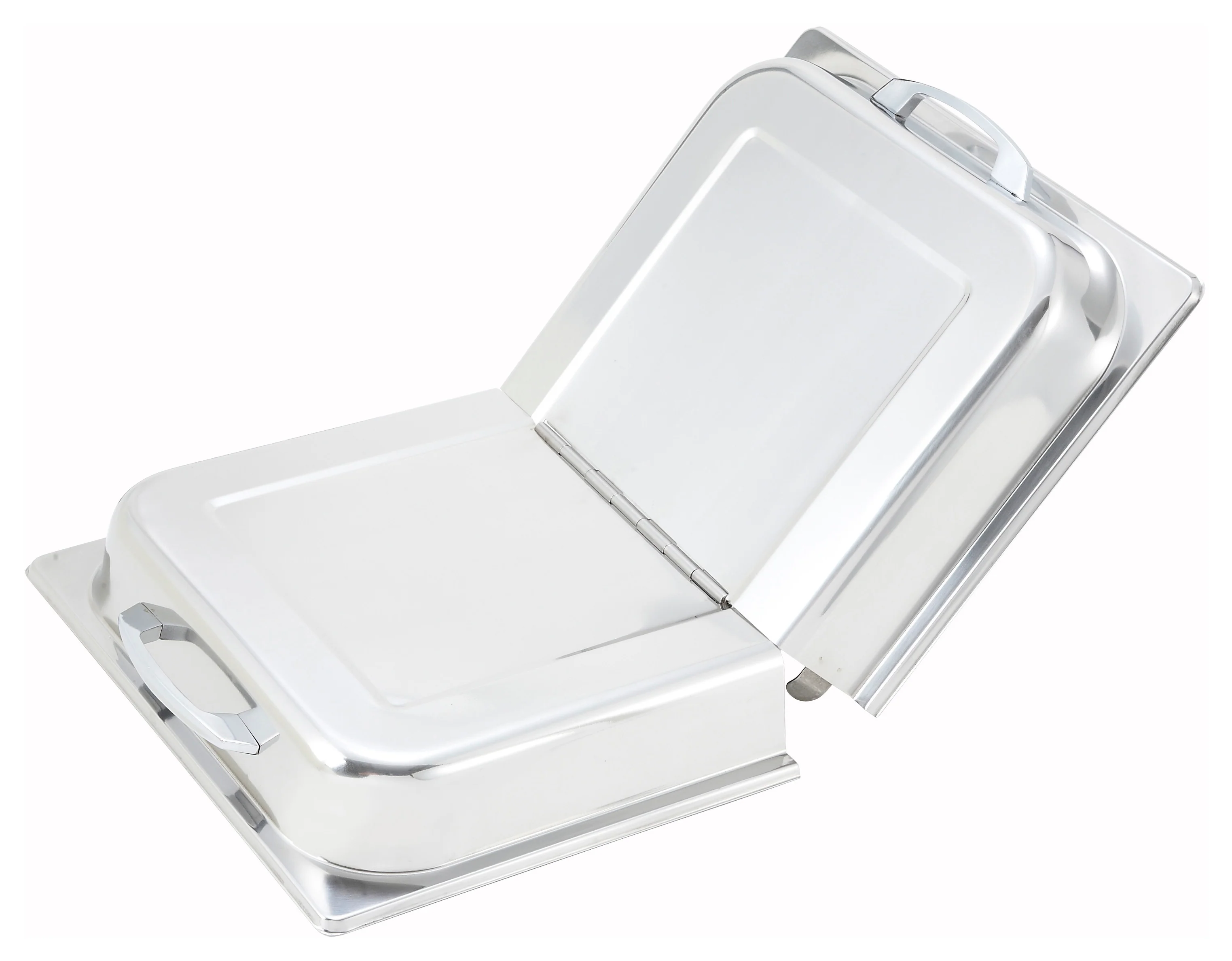 Winco C-HDC Steam Table Pan Cover with Handle Domed Hinged Stainless Steel