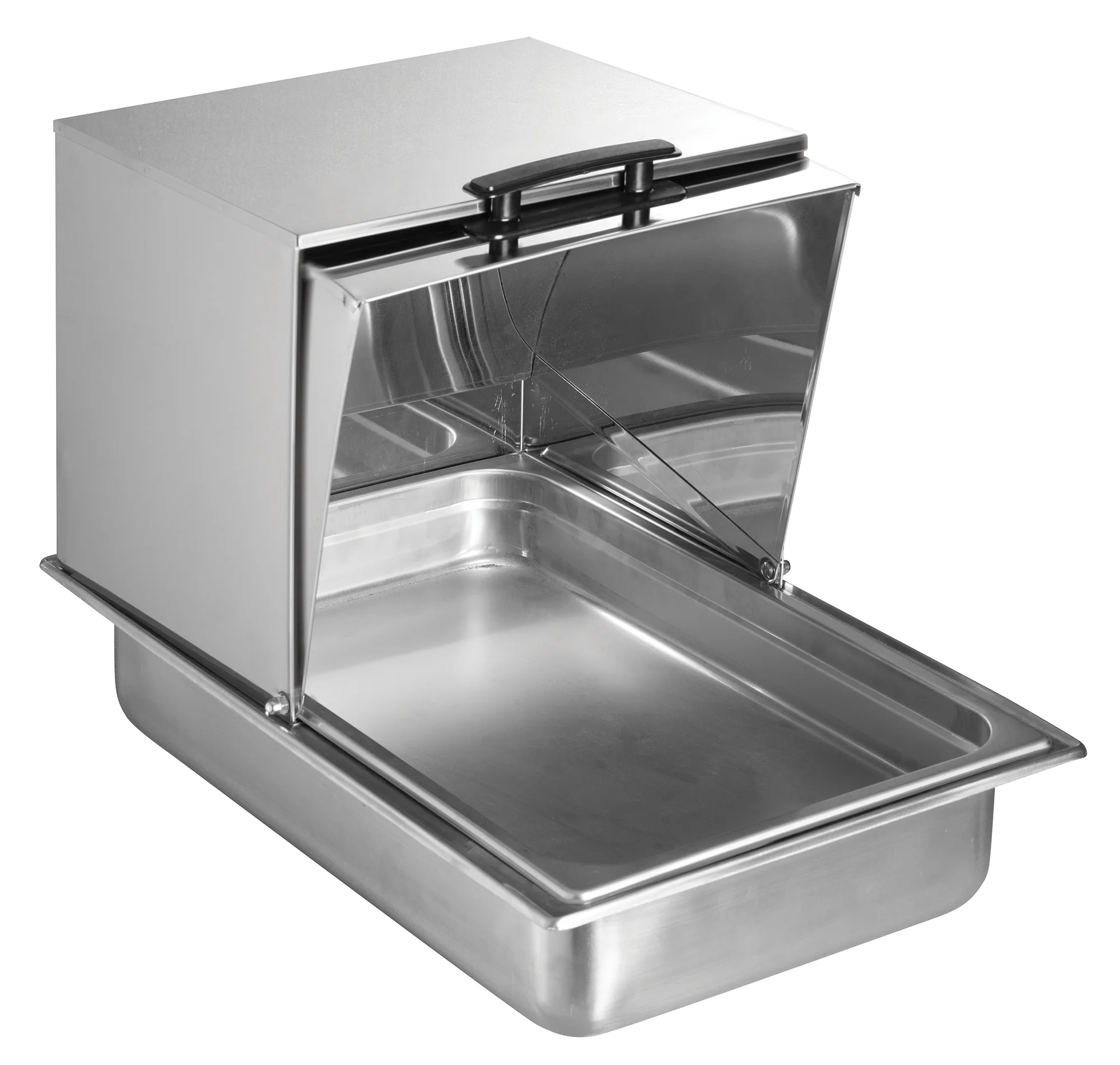 Winco C-RCF 20-3/4 Inch Roll-Top Cover Stainless Steel with Handle - Image 3