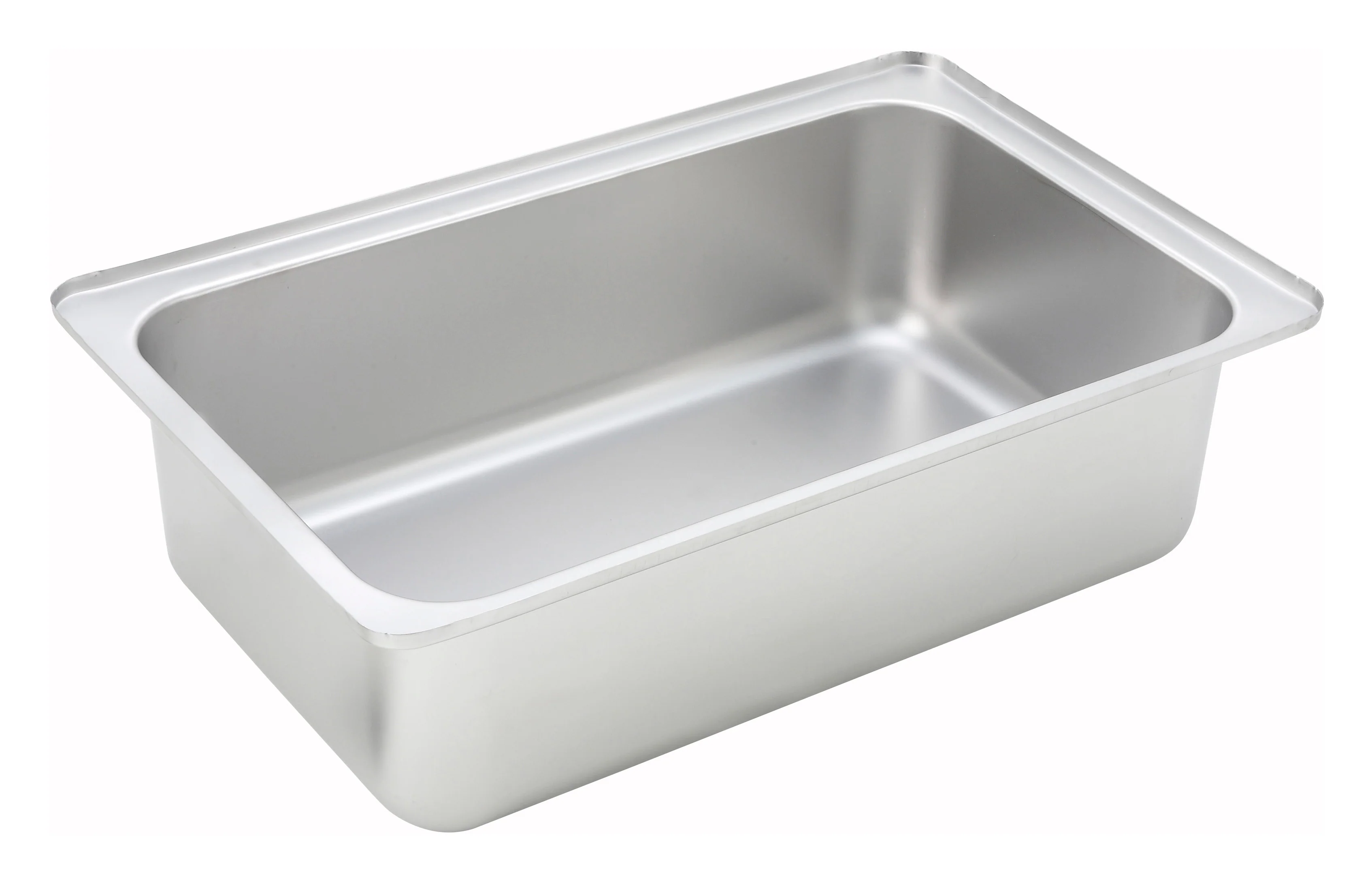 Winco C-WPF6 Spillage Pan Full Size Stainless Steel Rectangular 6 Inch Deep - Image 2