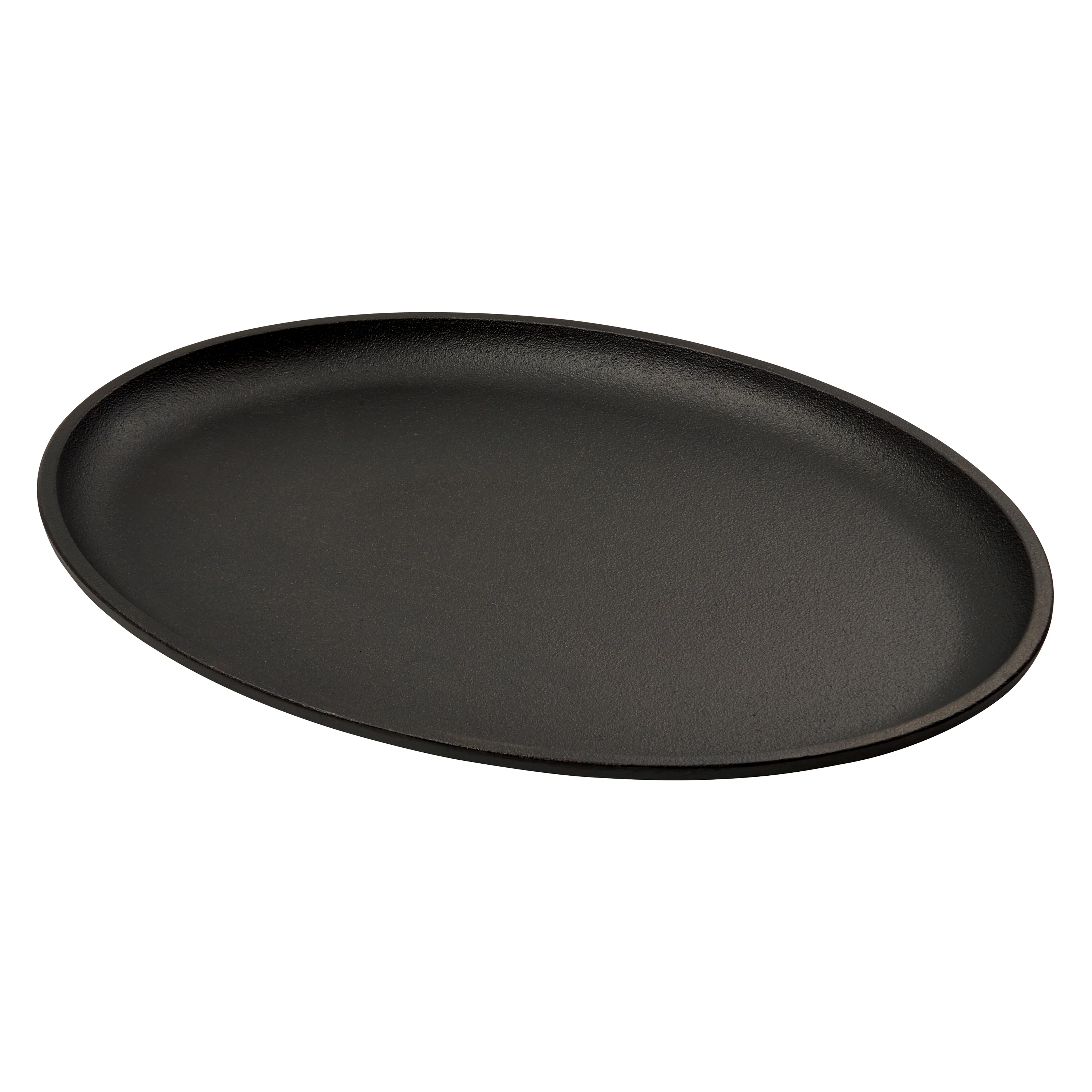 Winco 13" Pre-Seasoned Cast Iron Oval Serving Griddle