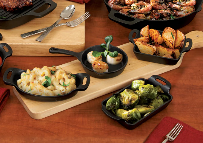 Winco CASM-5R 12 Oz Round Induction Server Cast Iron Matte Black Enamel - Image 4