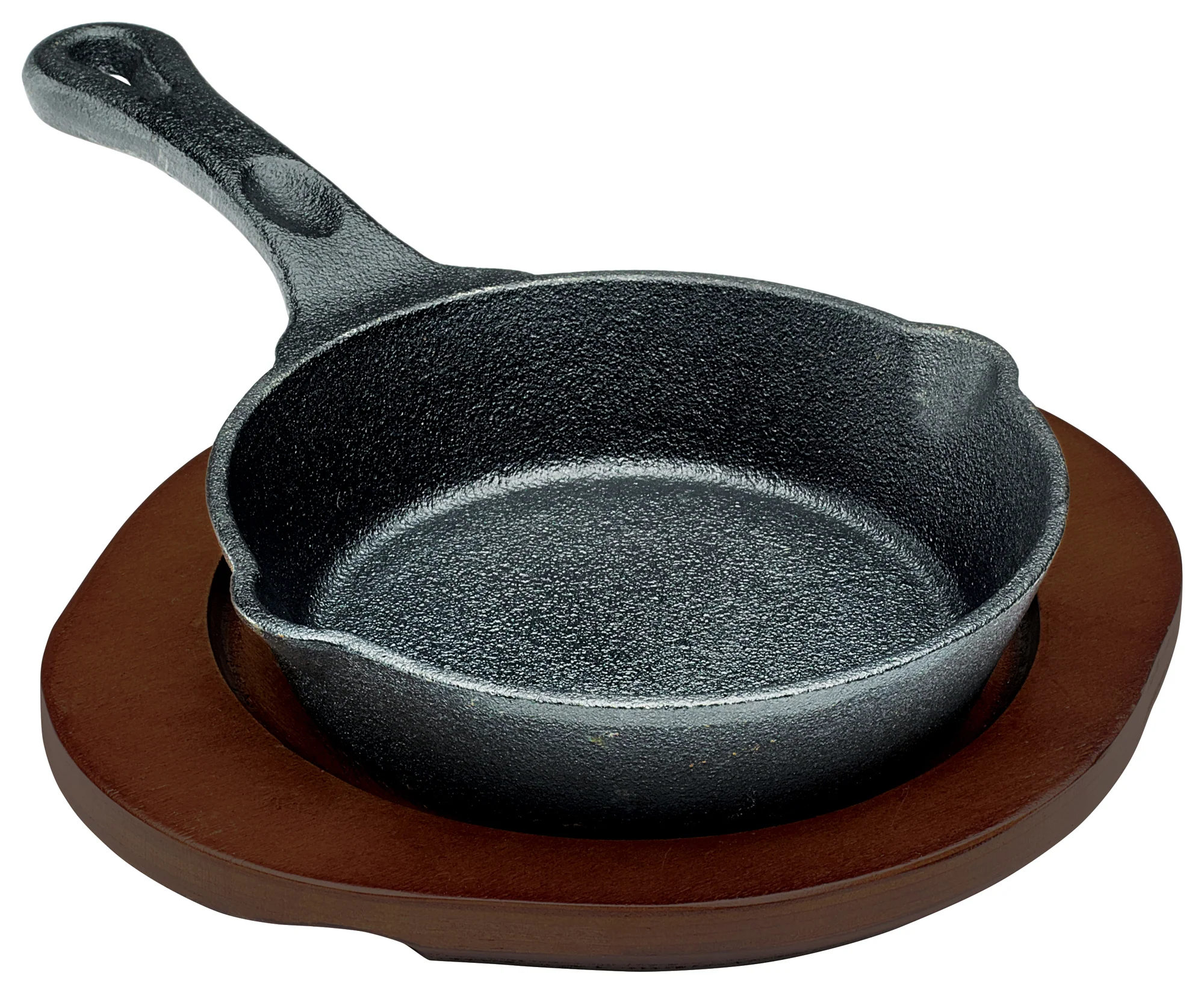 Winco CAST-6UL 7-3/4 Inch Round Wood Underliner for CAST-6 with Dual Handles - Image 5