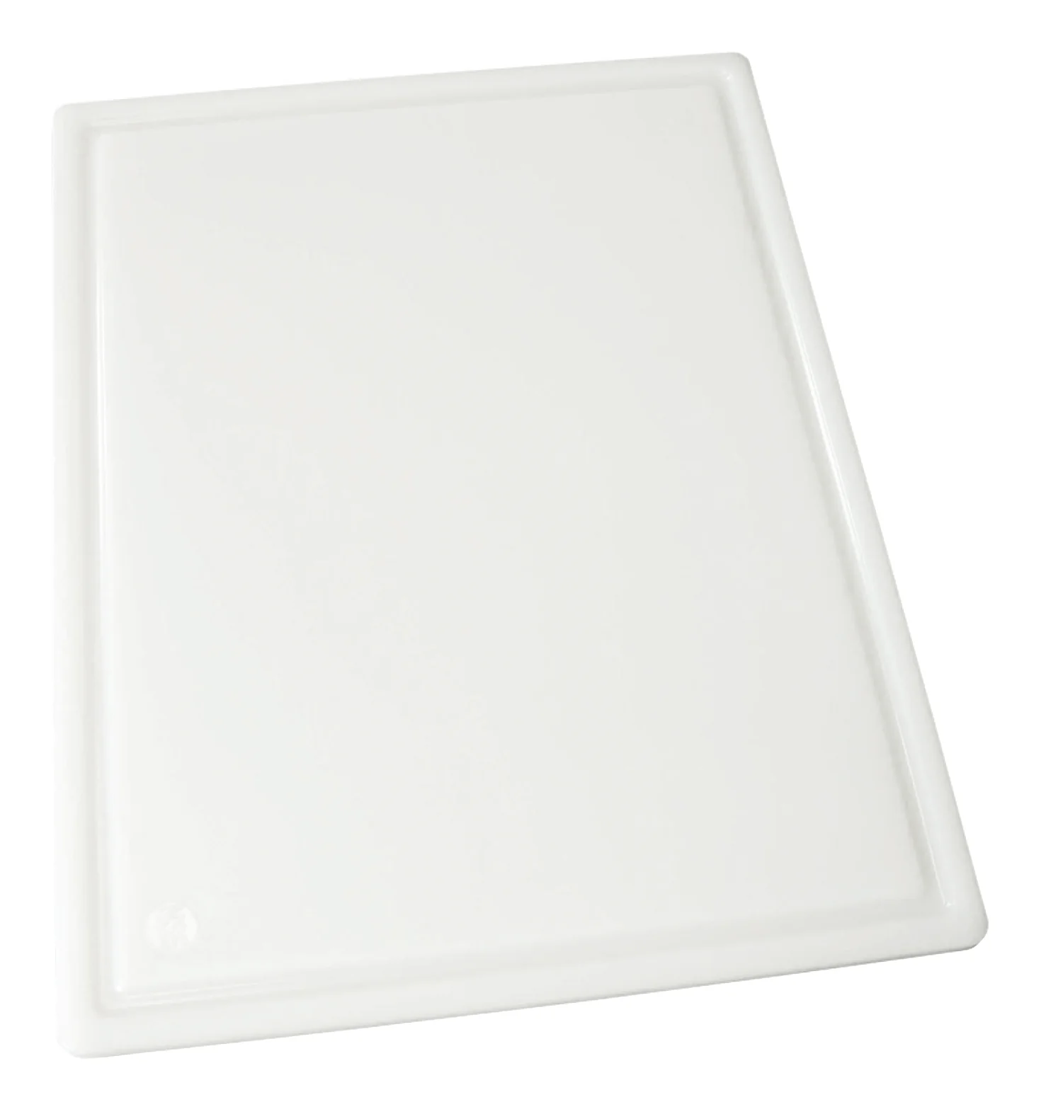 Winco CBI-1824H 24 Inch Rectangular Cutting Board Grooved BPA Free White Plastic