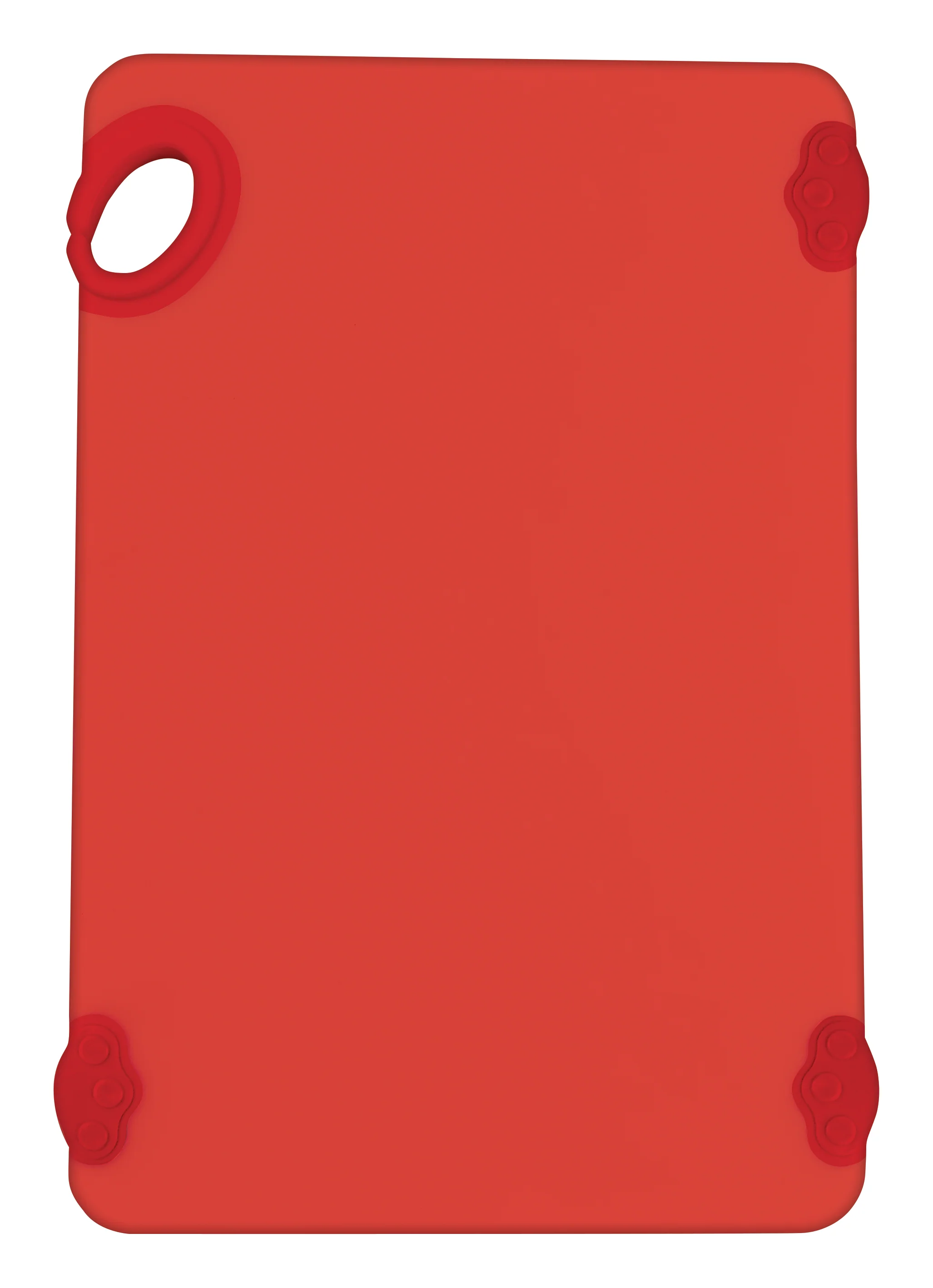 Winco CBK-1218RD 12 Inch STATIKBoard Cutting Board with Rubber Grip Hook Red Co-polymer - Image 2