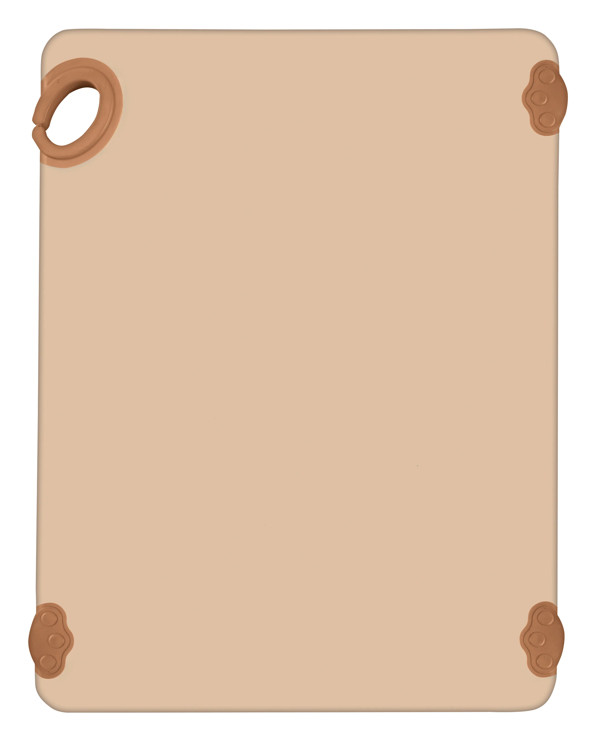 Winco CBK-1520BN 15 Inch Rectangular Cutting Board with rubber grip hook Brown Co-polymer - Image 2