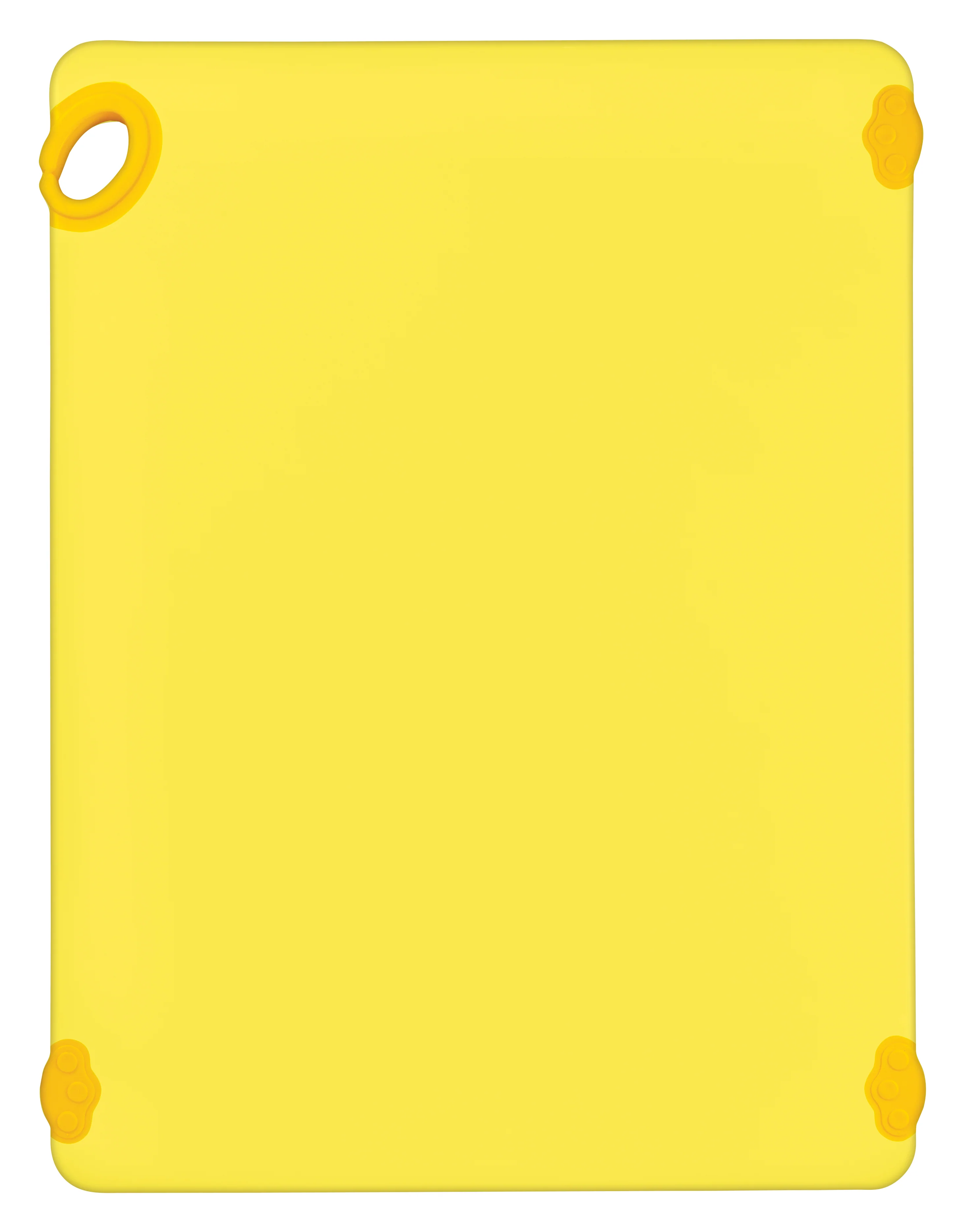 Winco CBK-1824YL 18 Inch Cutting Board with Rubber Grip Hook Yellow Co-polymer - Image 2