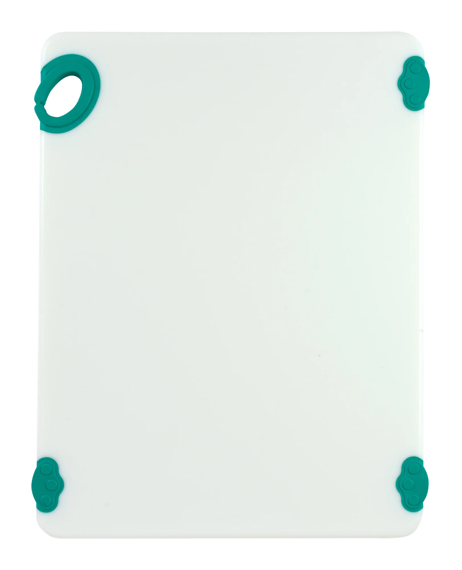 Winco CBN-1520GR 15 Inch Cutting Board Rectangular with Rubber Grip Hook Green - Image 2