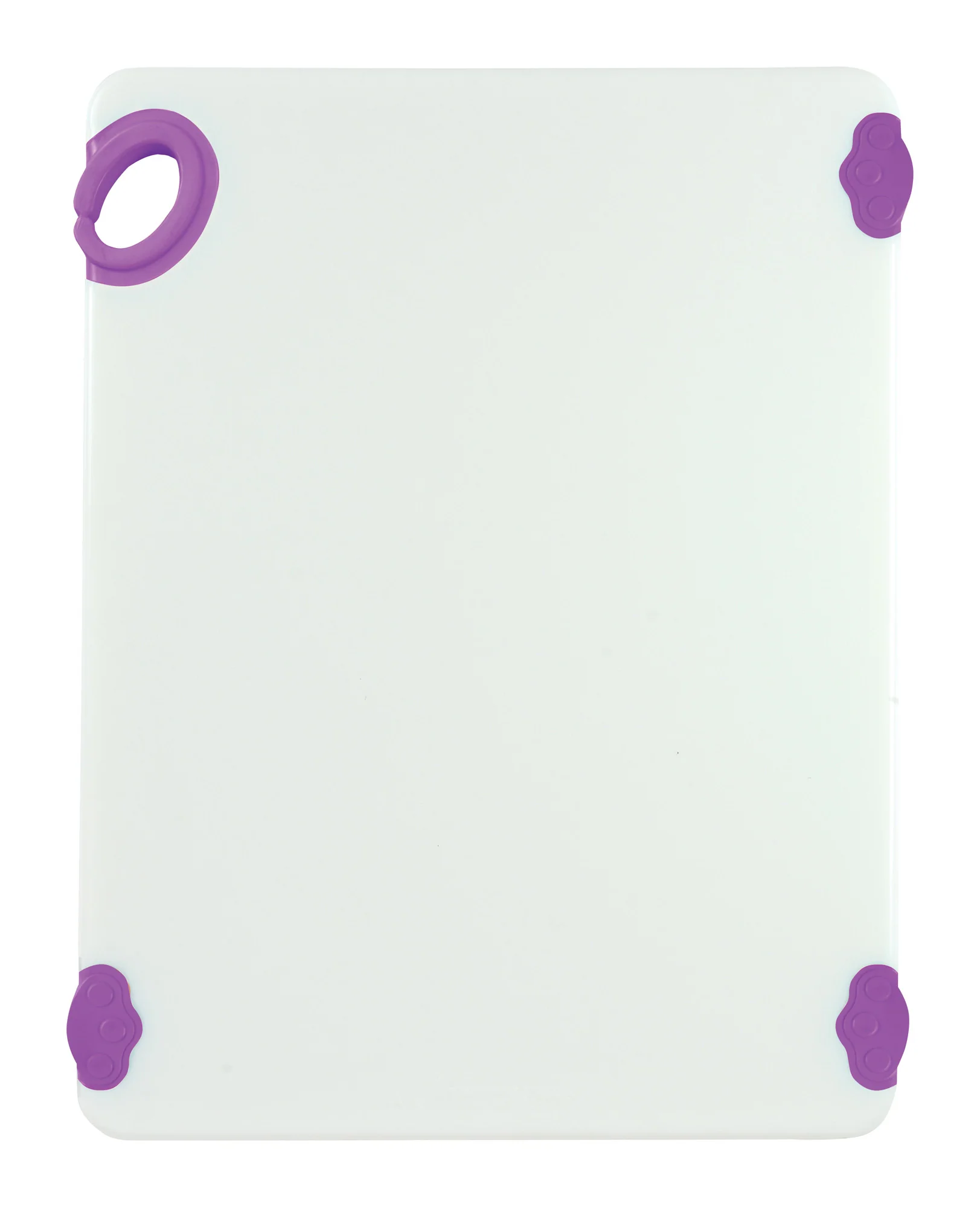 Winco CBN-1520PP 15 Inch Purple Rectangular Cutting Board with Rubber Grip Hook Co-polymer