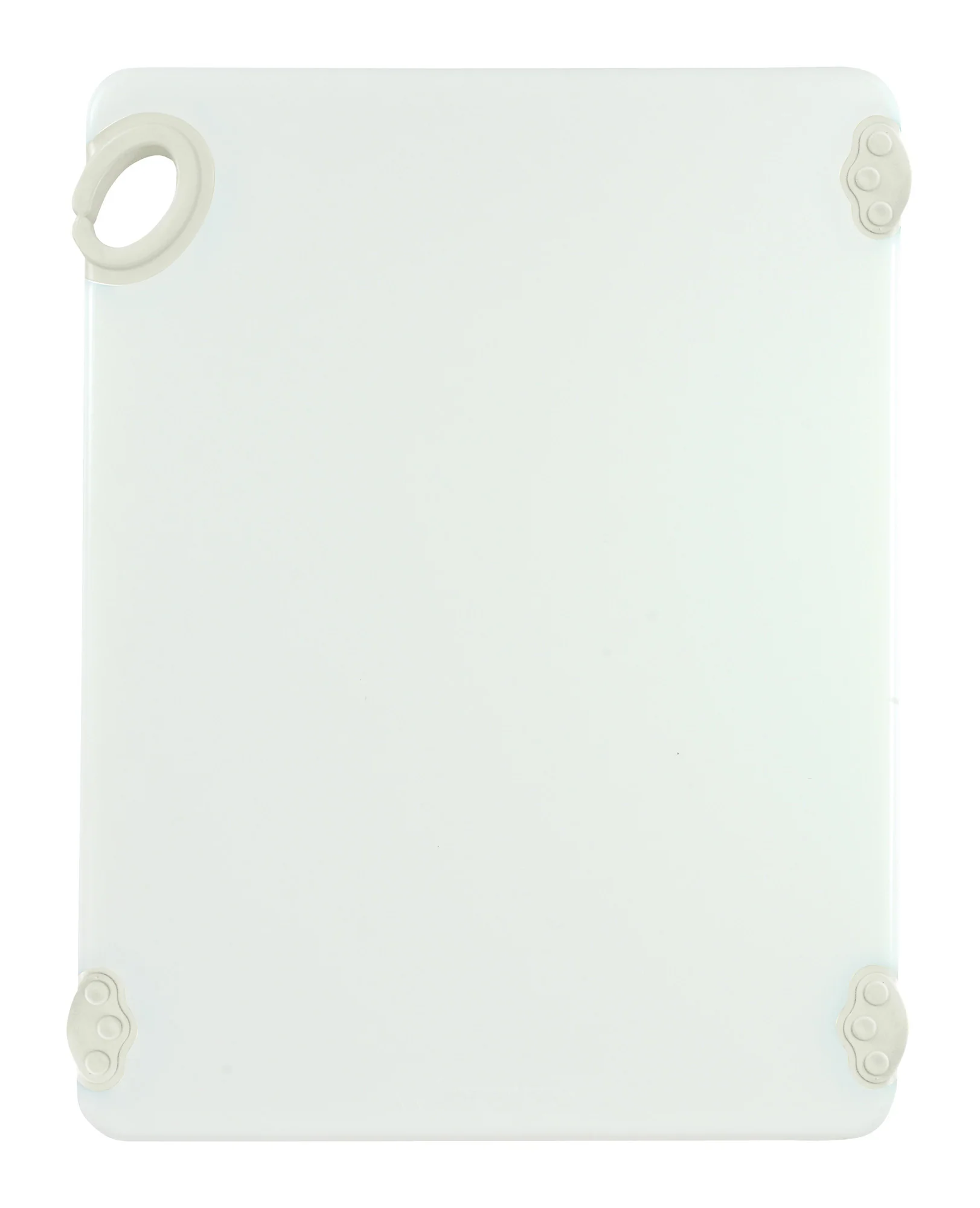 Winco CBN-1520WT 15 Inch Cutting Board with Rubber Grip Hook White Co-polymer