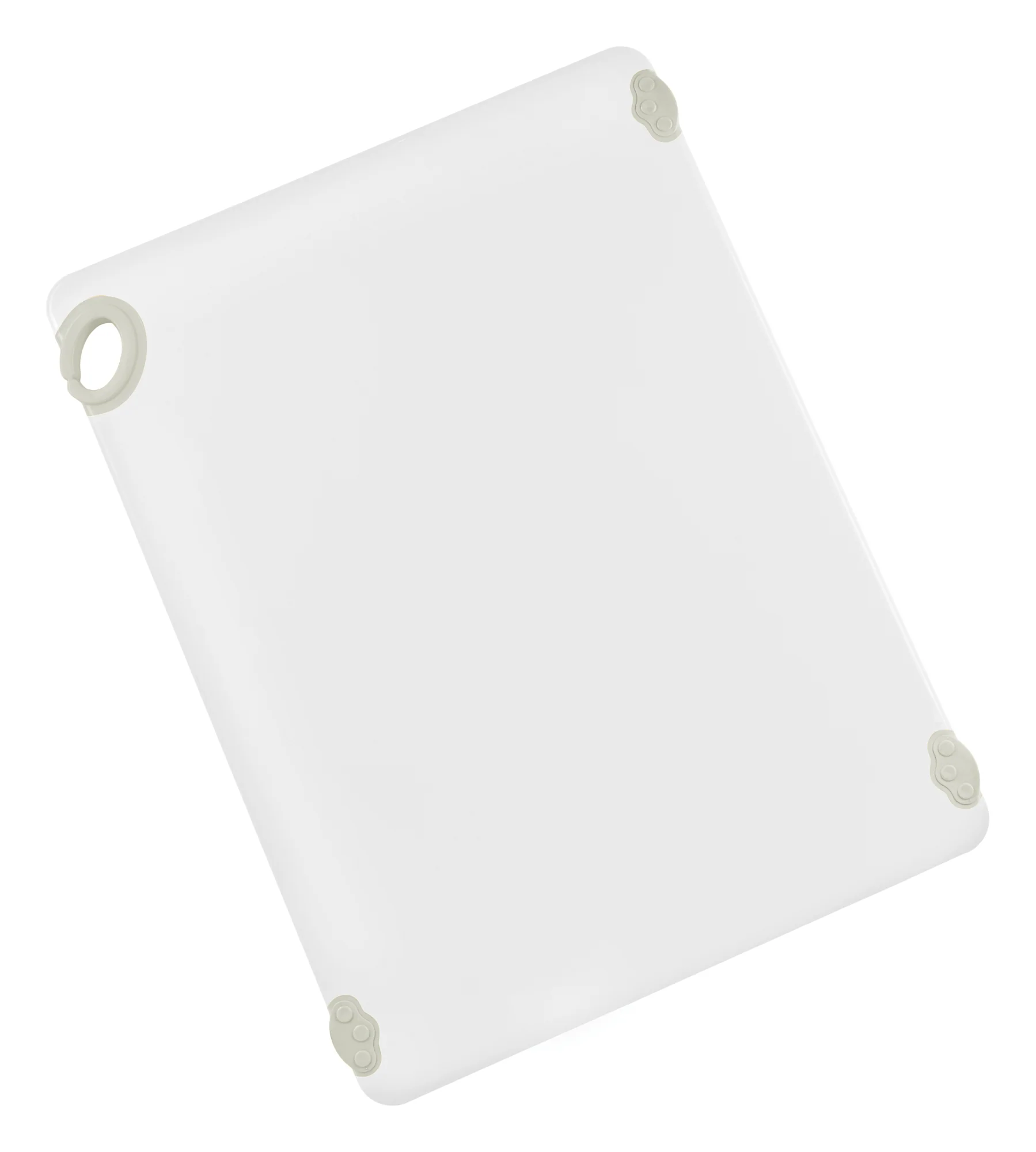 Winco CBN-1824WT 18 Inch Rectangular Cutting Board with Rubber Grip Hook White Co-polymer