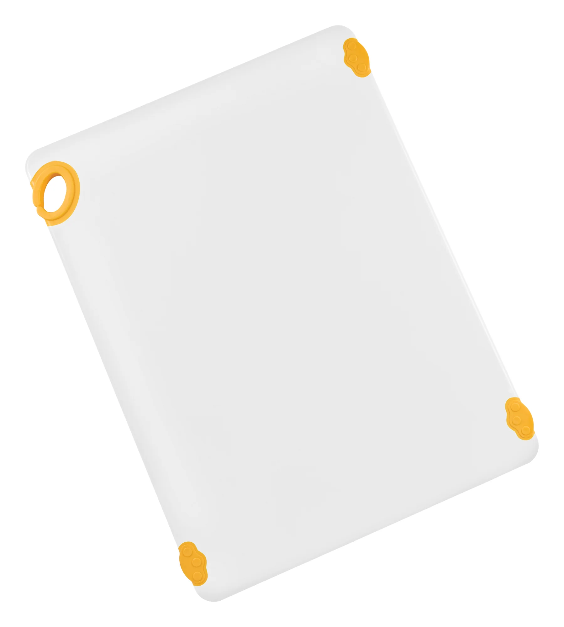Winco CBN-1824YL 18 Inch STATIKBoard Yellow Cutting Board with rubber grip hook - Image 4