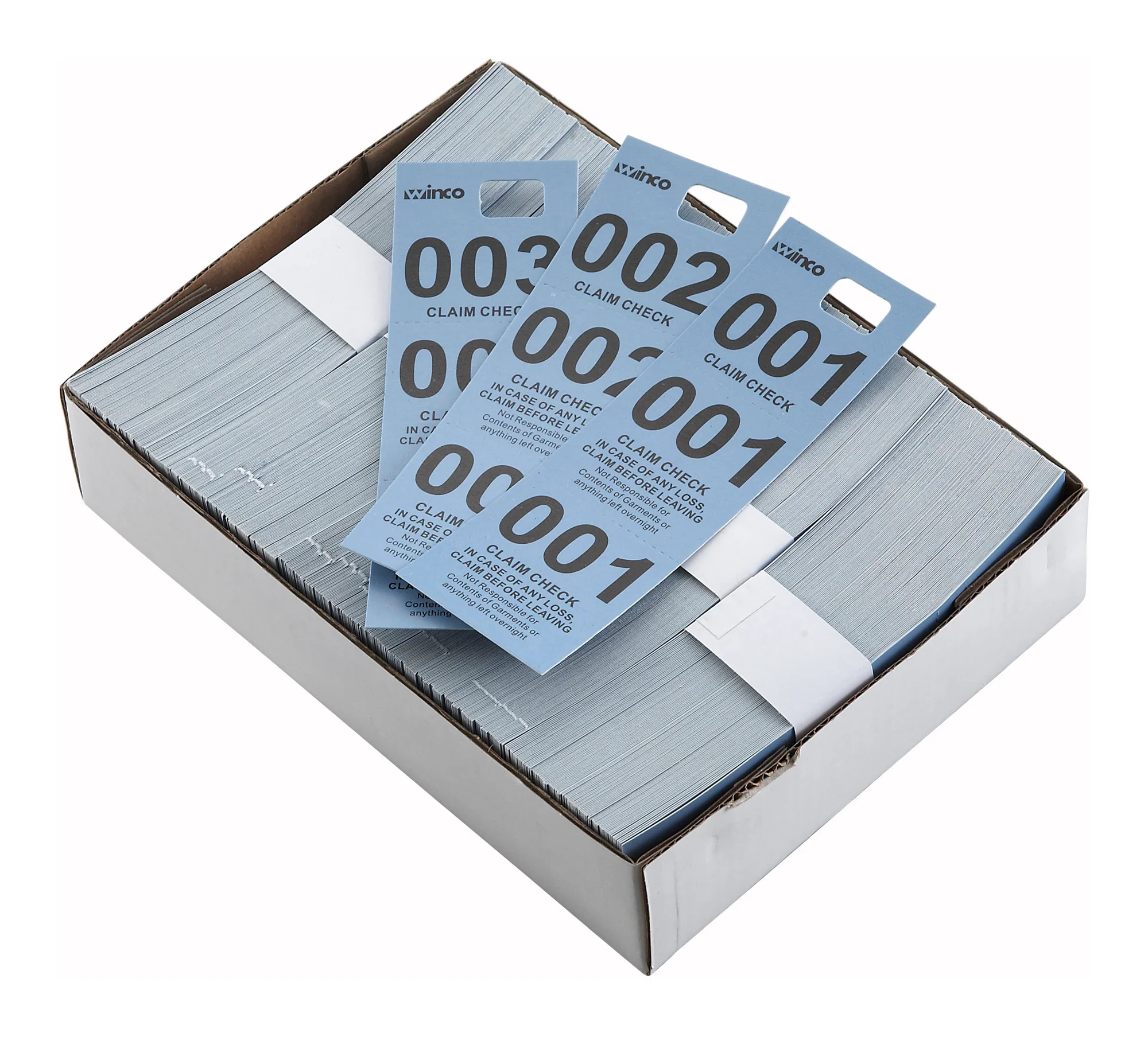 Winco CCK-5BL Coat Check Tag Blue 500 Pieces for Events and Venues - Image 2