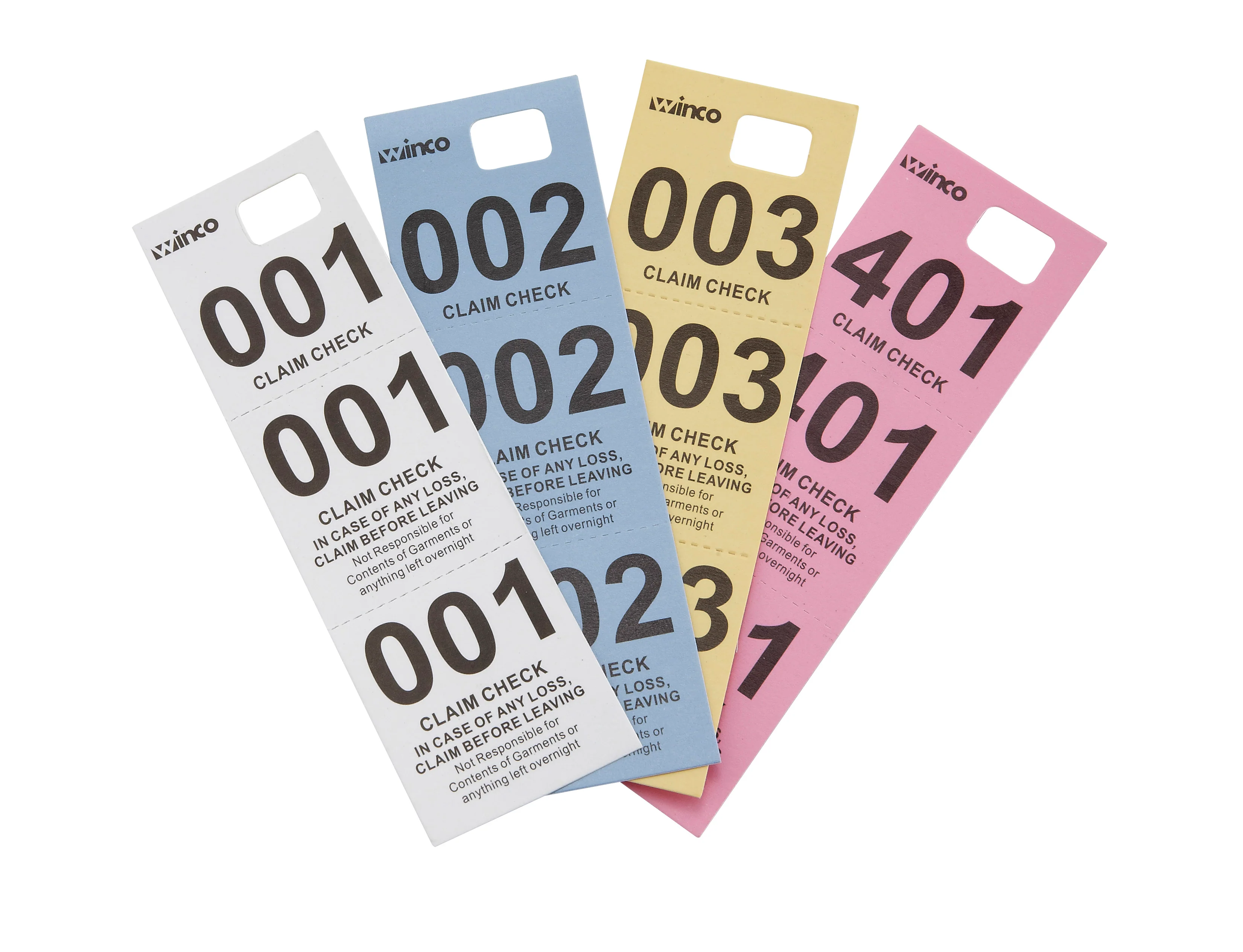 Winco CCK-5BL Coat Check Tag Blue 500 Pieces for Events and Venues - Image 3