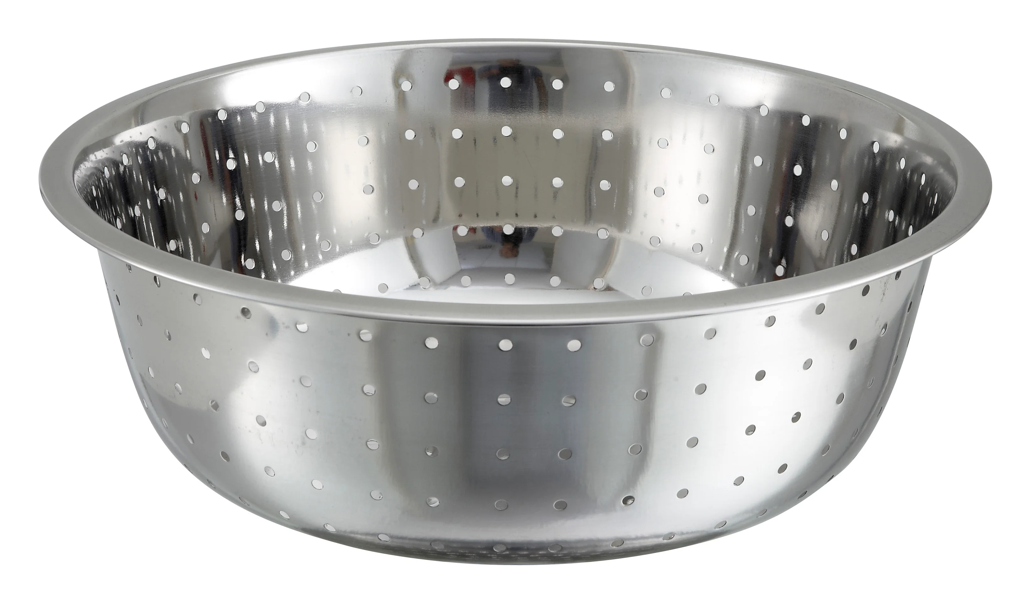 Winco CCOD-15L 15 Inch Diameter Chinese Colander Stainless Steel 5mm Holes