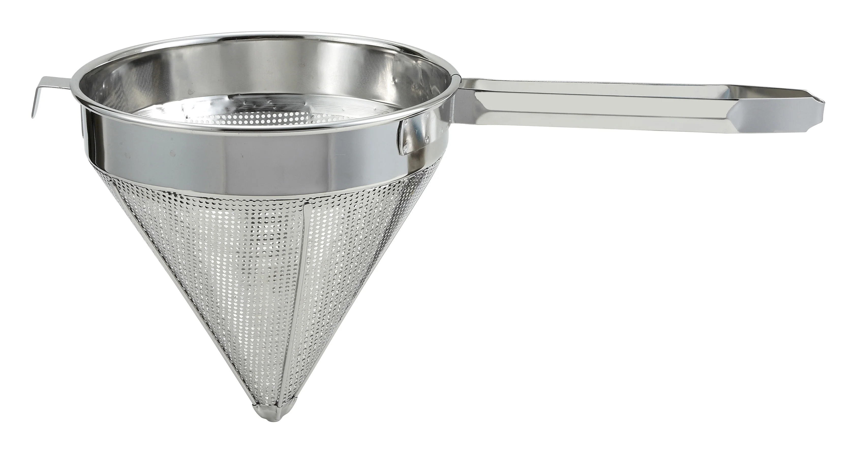 Winco CCS-12C 12 Inch Coarse China Cap Strainer with Welded Handle Stainless Steel - Image 2