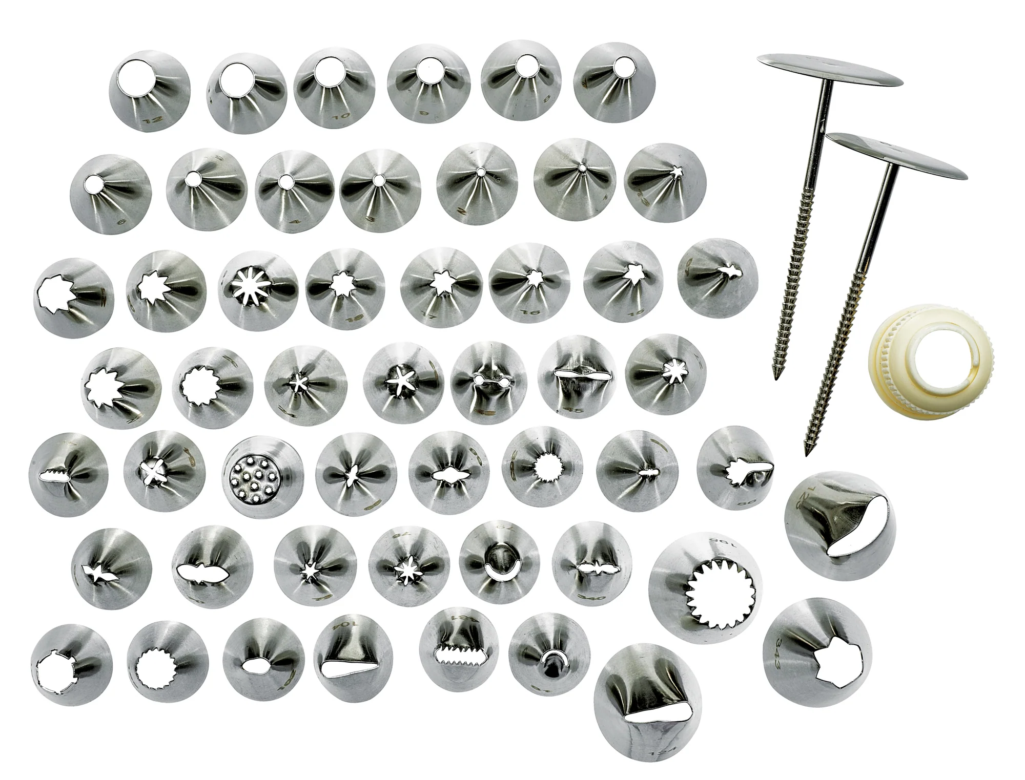Winco CDT-52 Cream Nozzle Set 52-piece with Storage Box Stainless Steel - Image 2