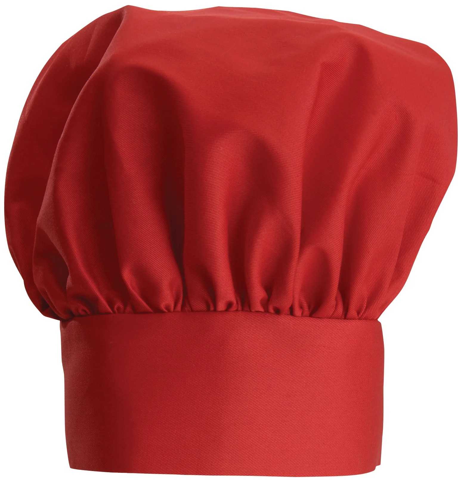 Winco CH-13RD Toque Adjustable Velcro Chef Hat Red Poly-Cotton Blend - Image 2