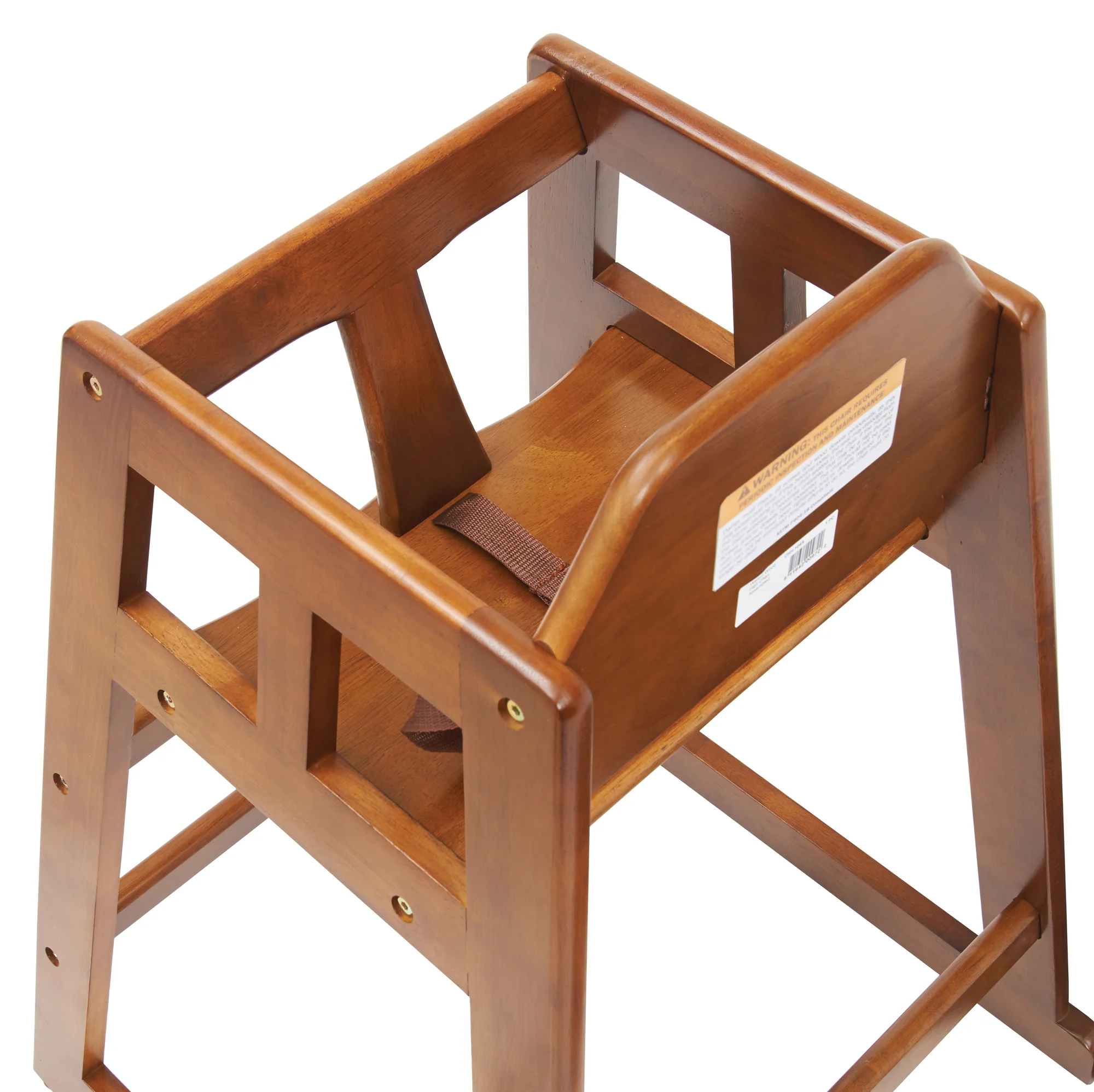 Winco CHH-104A 20 Inch High Chair Rubberwood Walnut Finish Stackable - Image 2