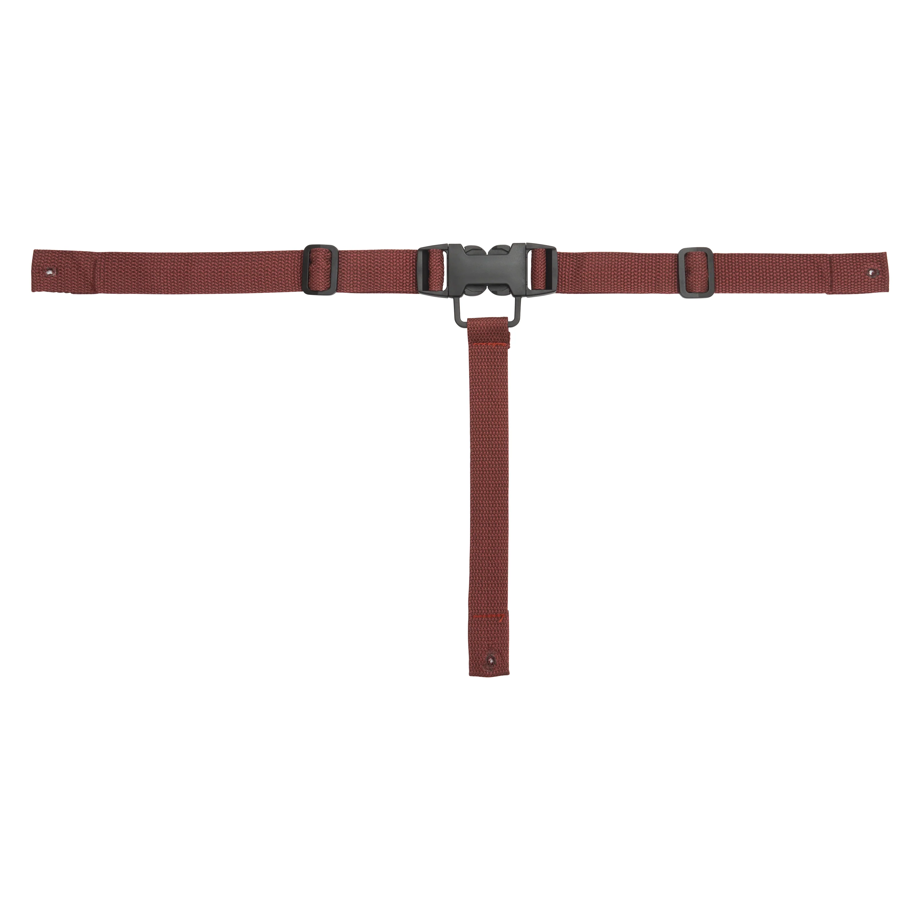 Winco CHH-4 5.9 Inch High Chair Straps with 2 Seat Belts and 1 Center Strap Garnet - Image 2