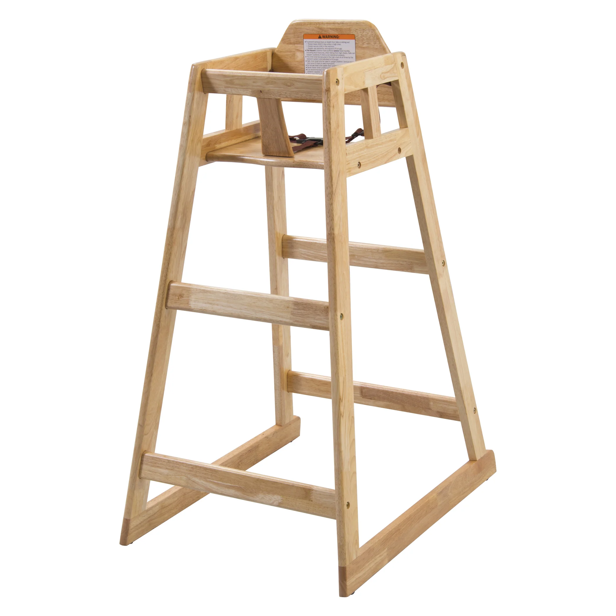 Winco CHH-601 19 Inch High Chair Rubberwood Stackable Natural Finish