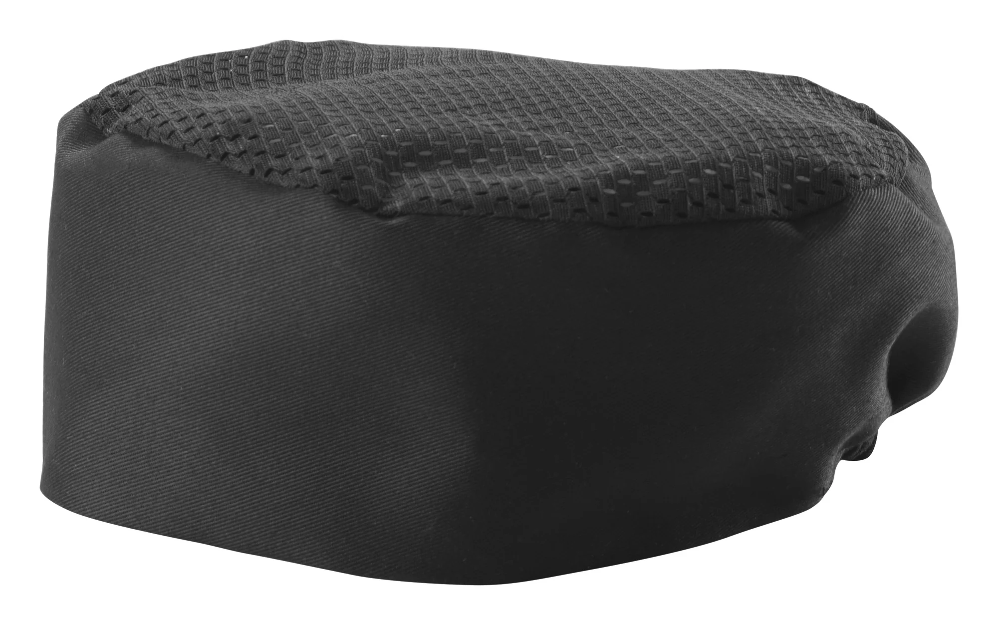 Winco CHPB-3BX Chef's Hat Ventilated Poly-Cotton Black 3-1/2 Inch - Image 6