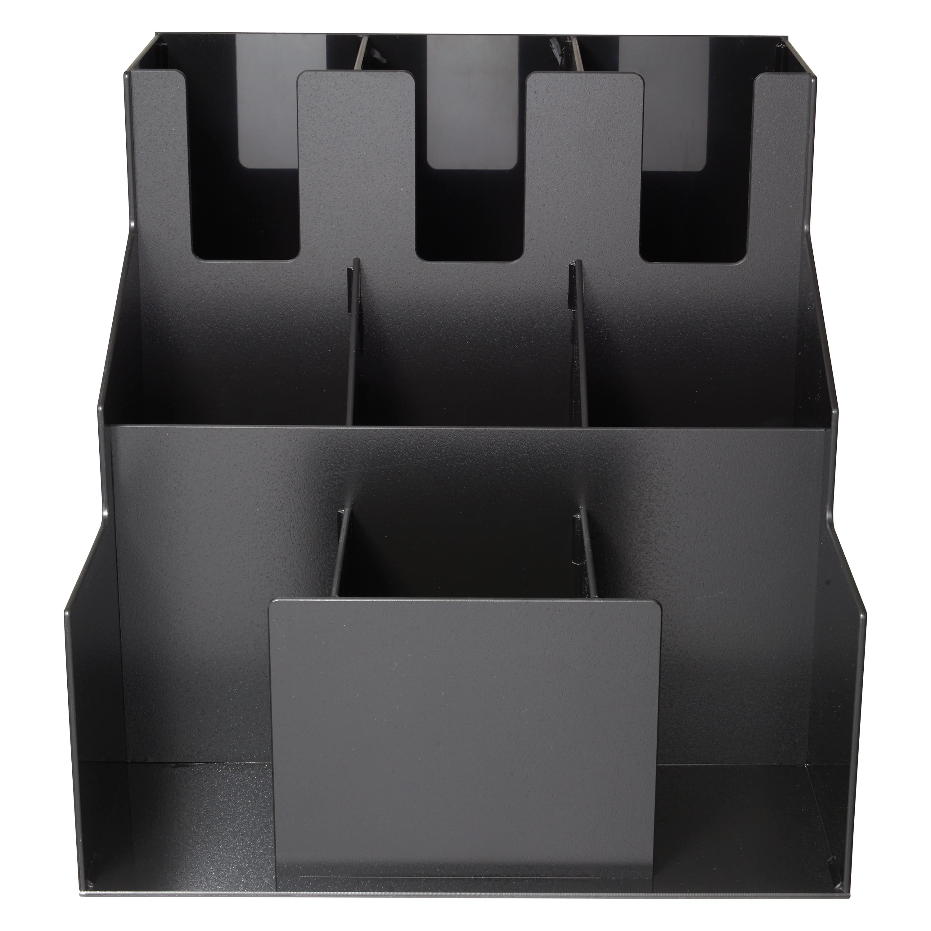 Winco CLSO-3T 12-5/16 Inch Cup and Lid Organizer 3 Tier ABS Black - Image 4