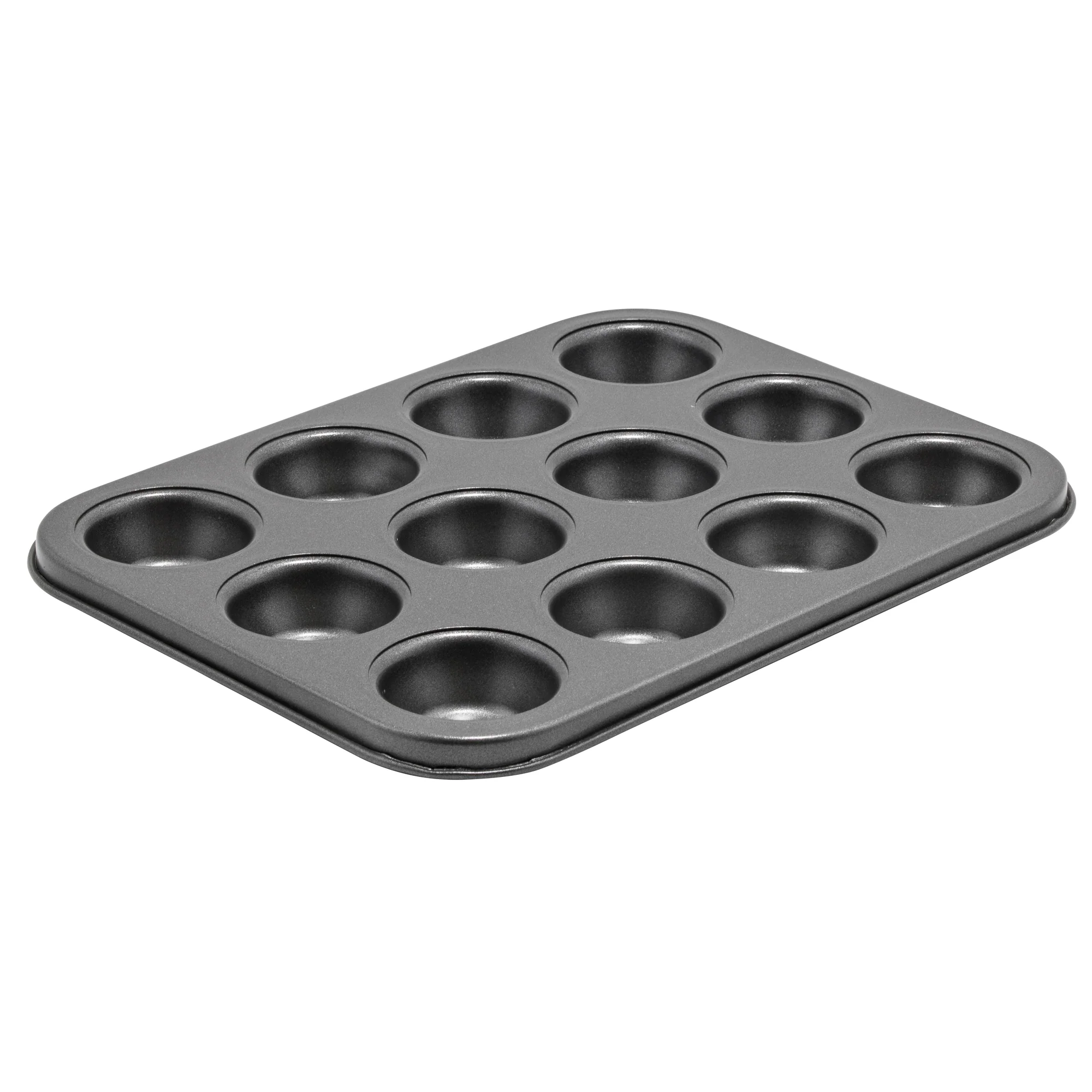 Winco CMF-12M 10 Inch Carbon Steel Mini Muffin Pan with Non-Stick Coating - Image 2