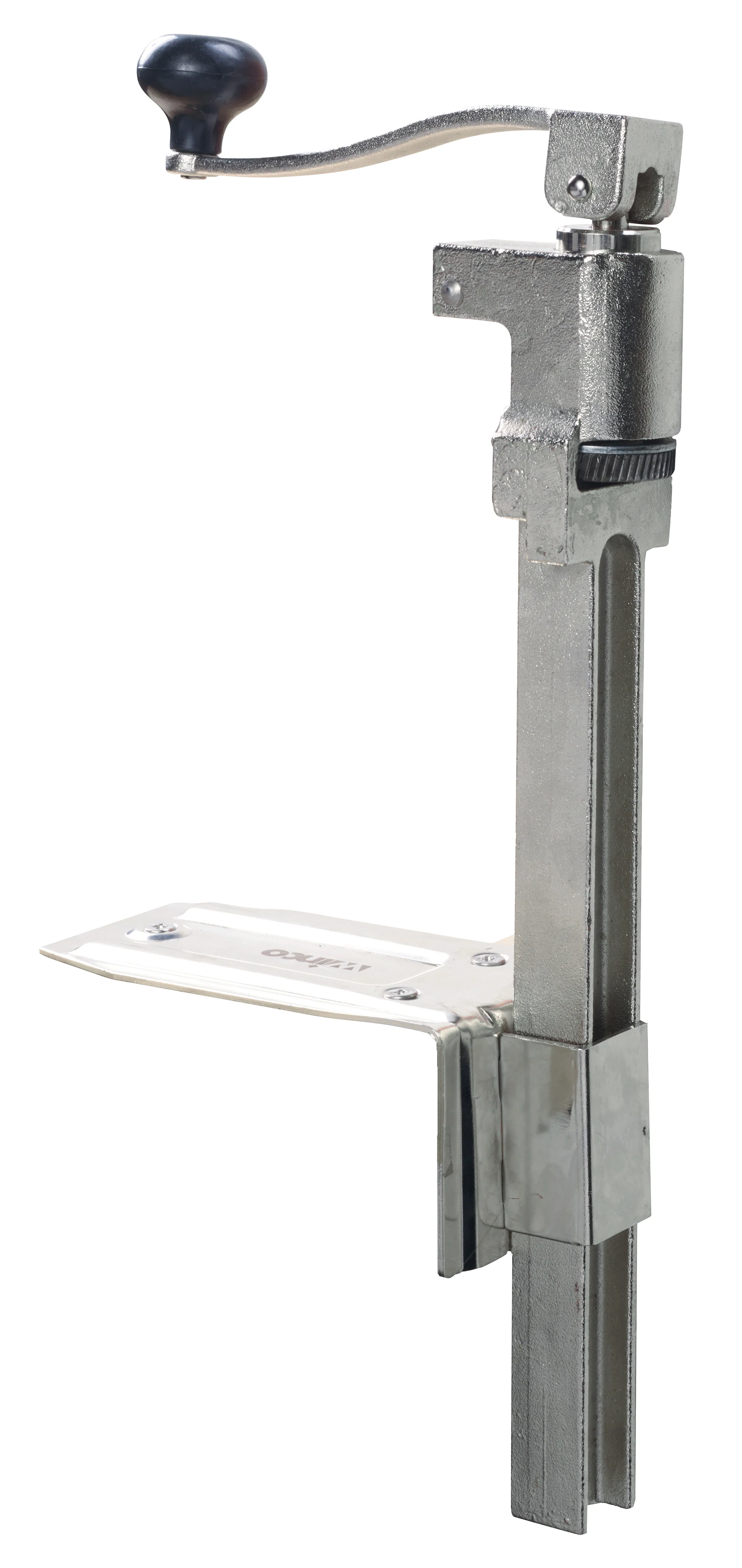Winco CO-1 Manual Can Opener #10 Capacity Table Mount Cast Iron with Base - Image 2