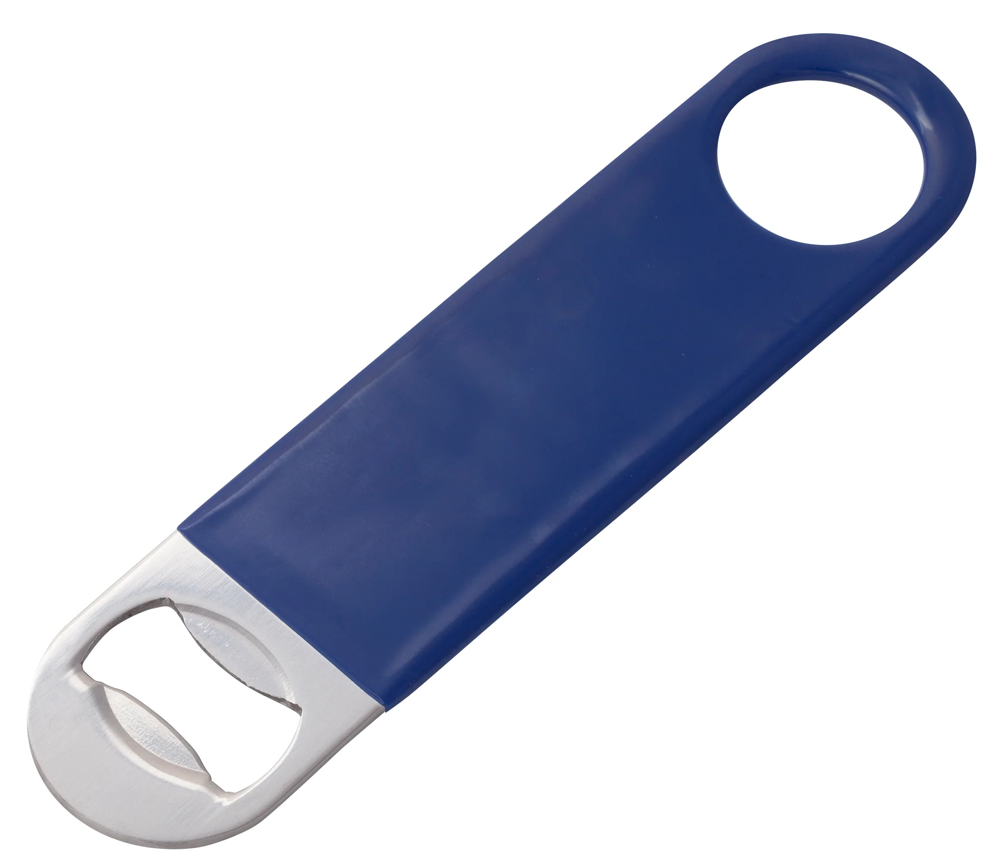 Winco CO-301PB 7 Inch Bottle Opener Handheld Stainless Steel Blue PVC Coating - Image 2