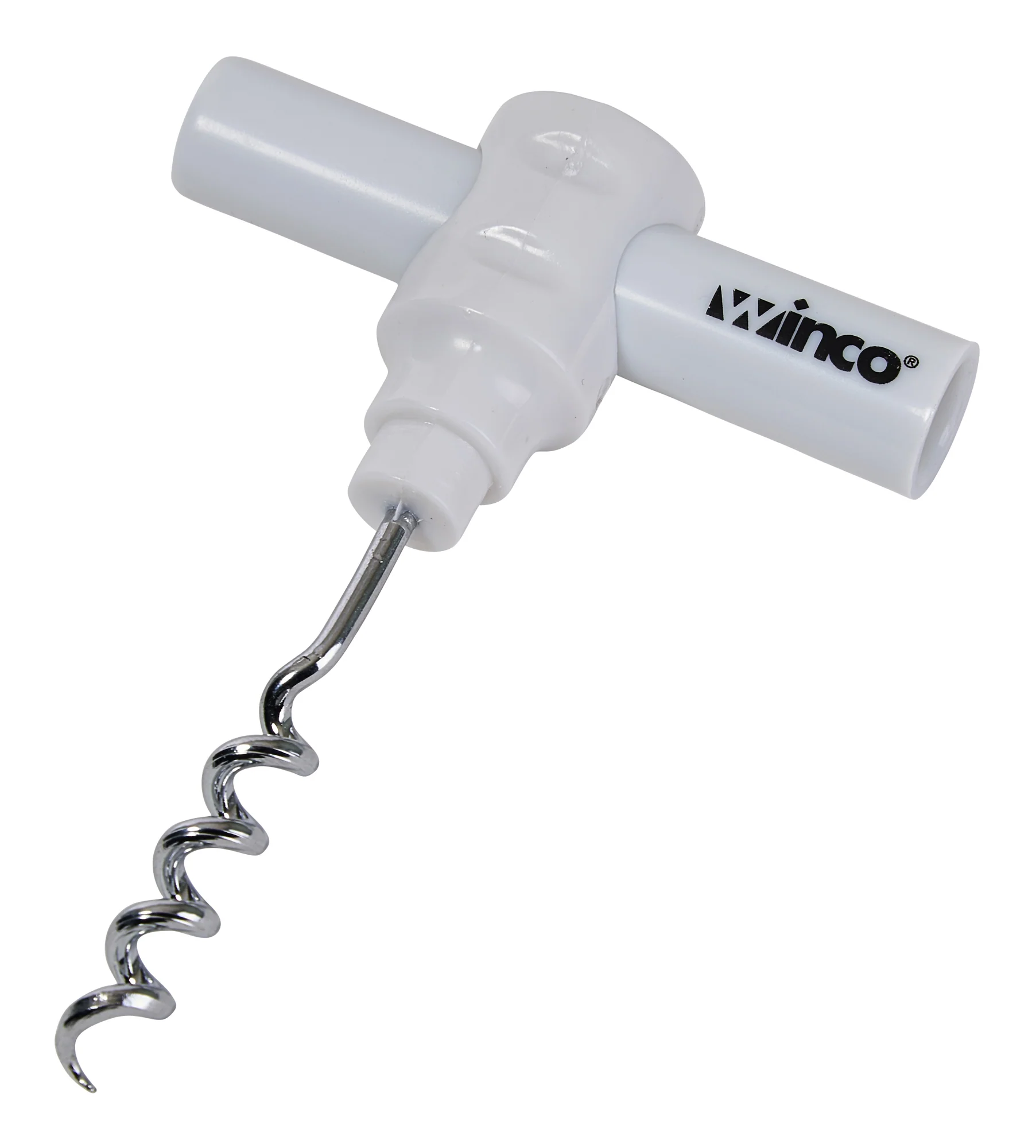 Winco CO-4DW Corkscrew Plastic Handle White 2 Pack with Durable Metal Blades - Image 3