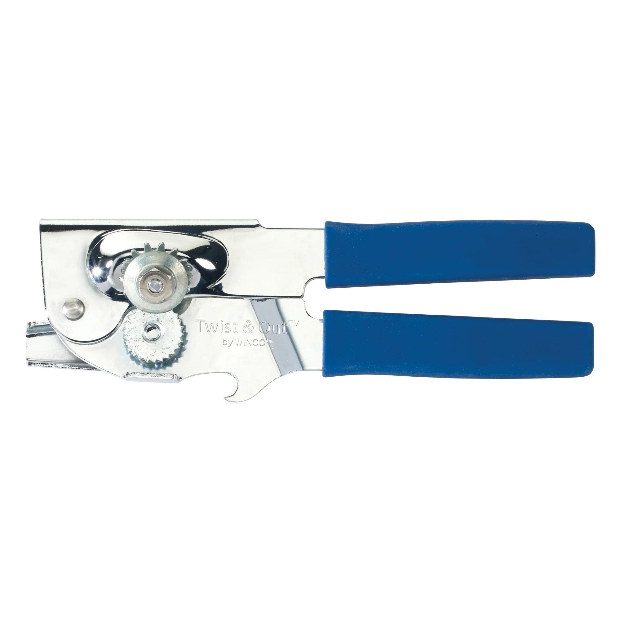 Winco CO-901 7 Inch Portable Twist and Out Can Opener Chrome Plated - Image 4