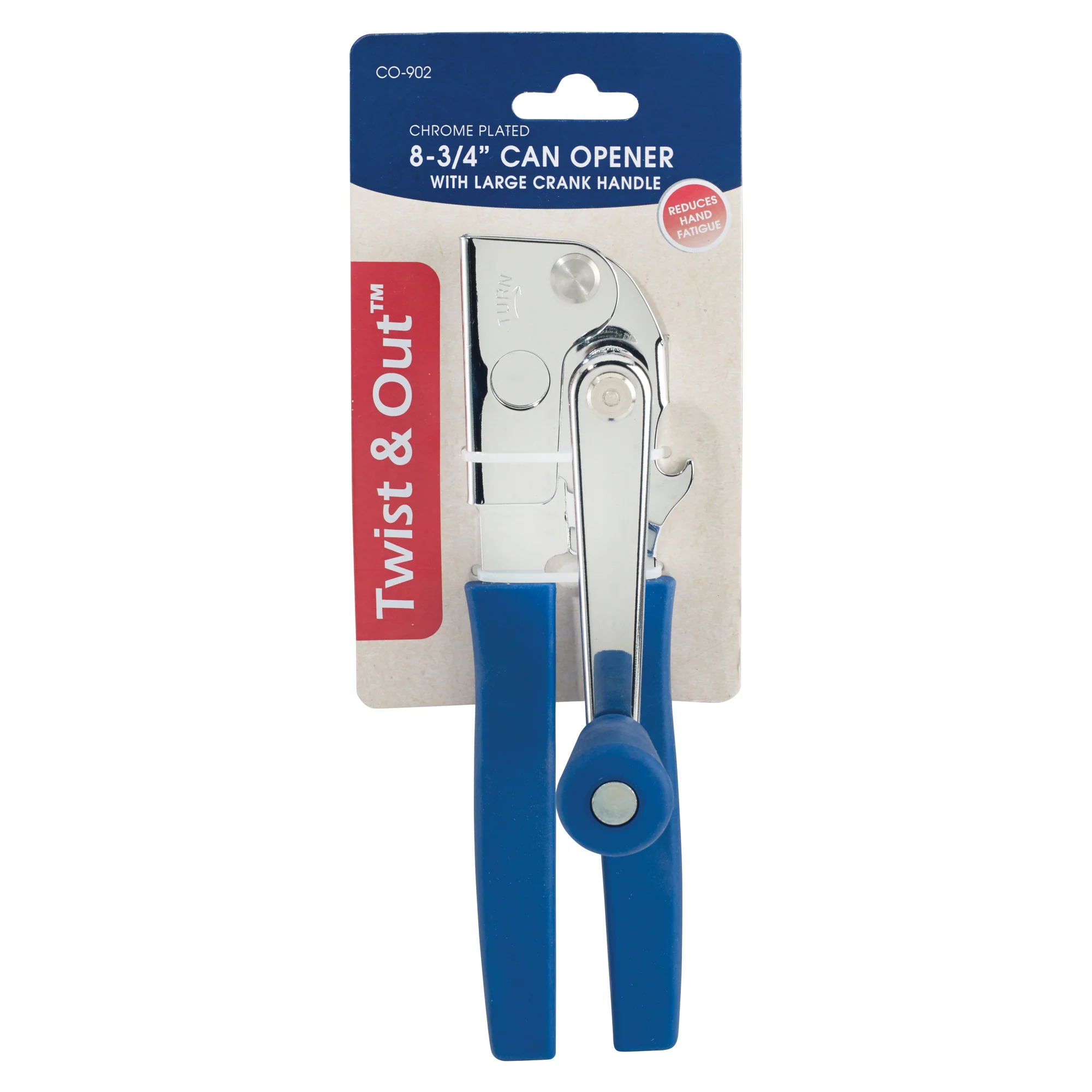 Winco CO-902 8-3/4 Inch Manual Can Opener with Large Crank Handle Chrome Plated - Image 3