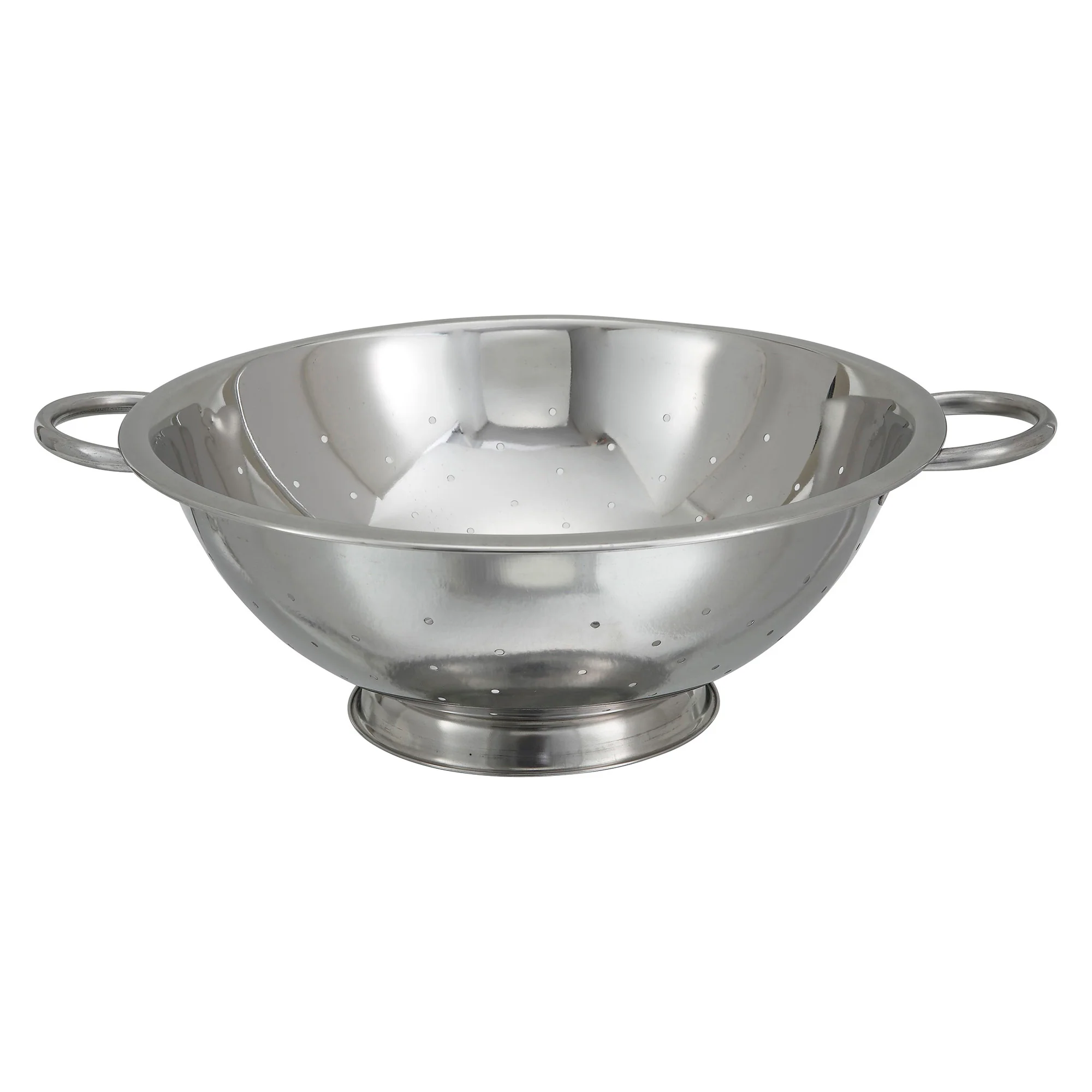 Winco COD-14 14 Quart Stainless Steel Colander Round 16-1/2 Inch Diameter - Image 2