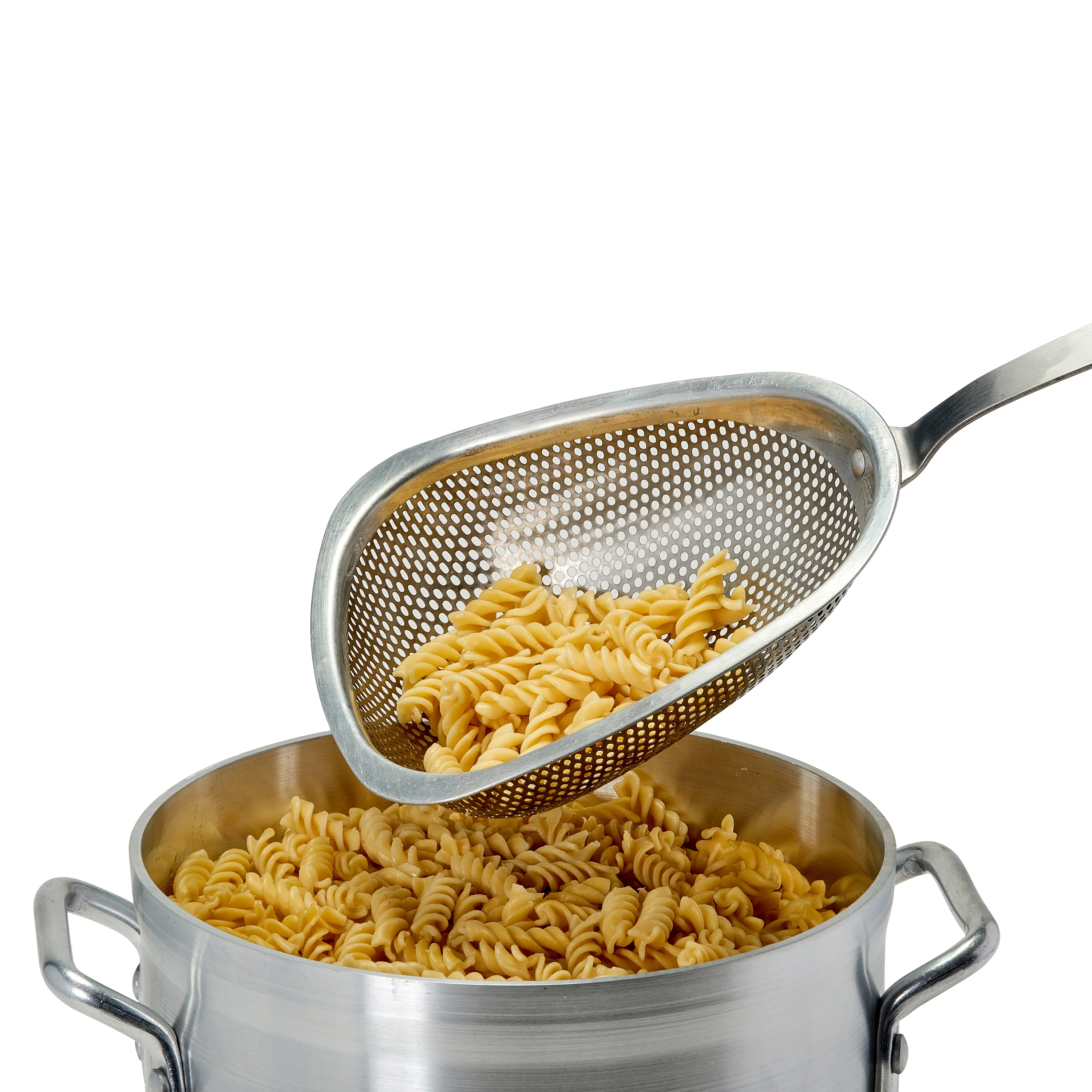 Winco CODS-7 7 Inch Diameter Round Colander Scoop with 11 Inch Handle Stainless Steel - Image 3