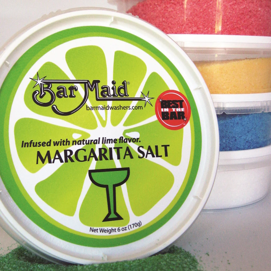 Winco CR-102 Bar Maid Margarita Salt, 6 oz Tub - 12 Pieces/Case - Image 2