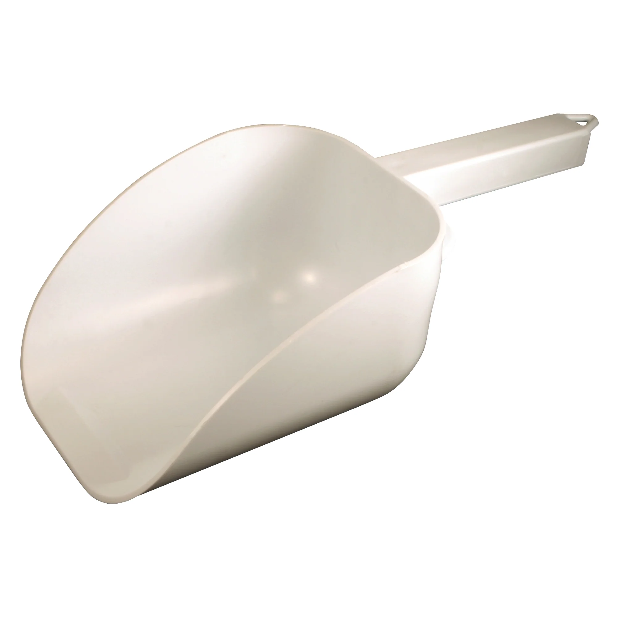Winco CR-838W Bar Maid 32 oz Polystyrene Flat Bottom Scoop with Hook Handle - Image 2