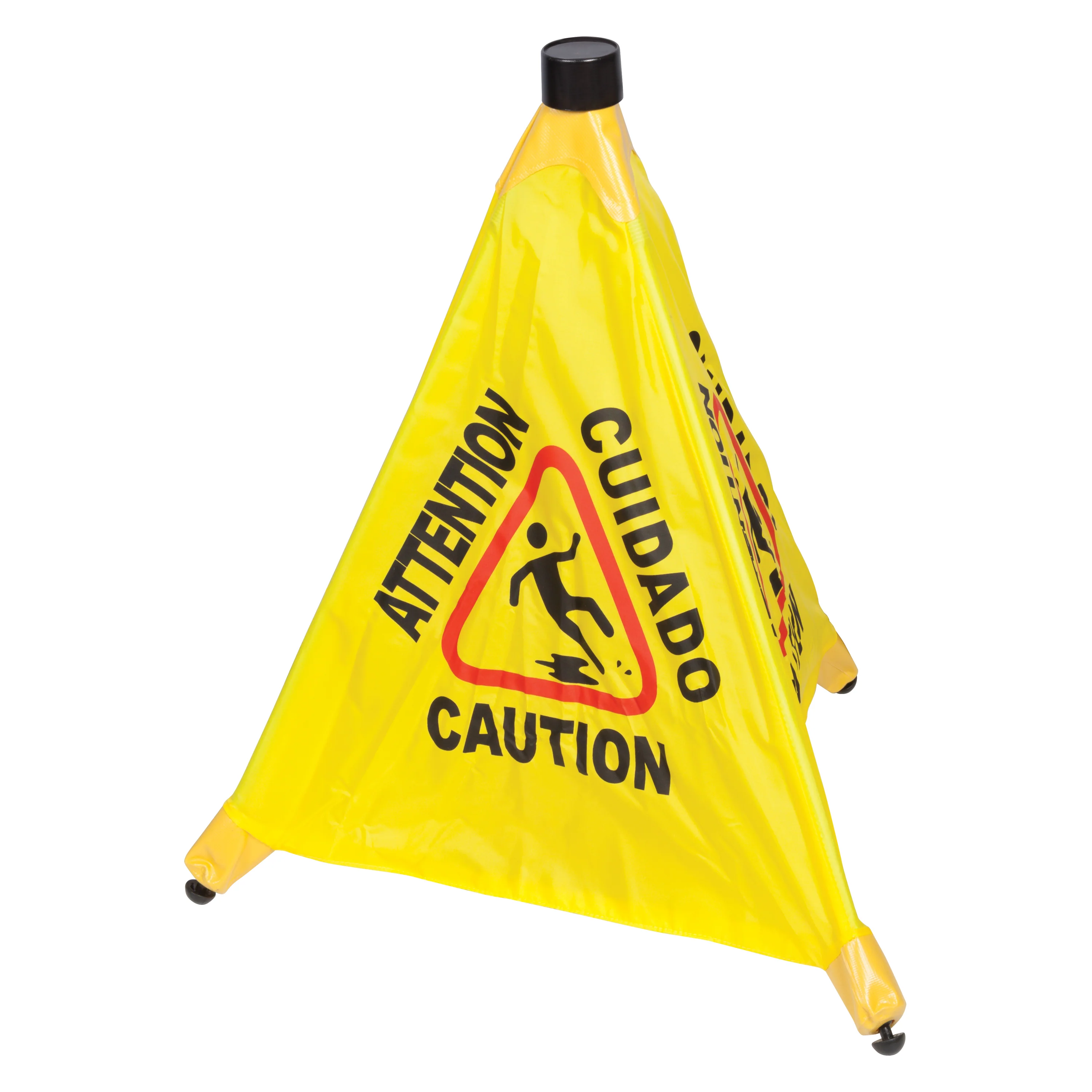 Winco CSF-4 Sign Caution Nylon Pop Up 3 Facets - Image 2
