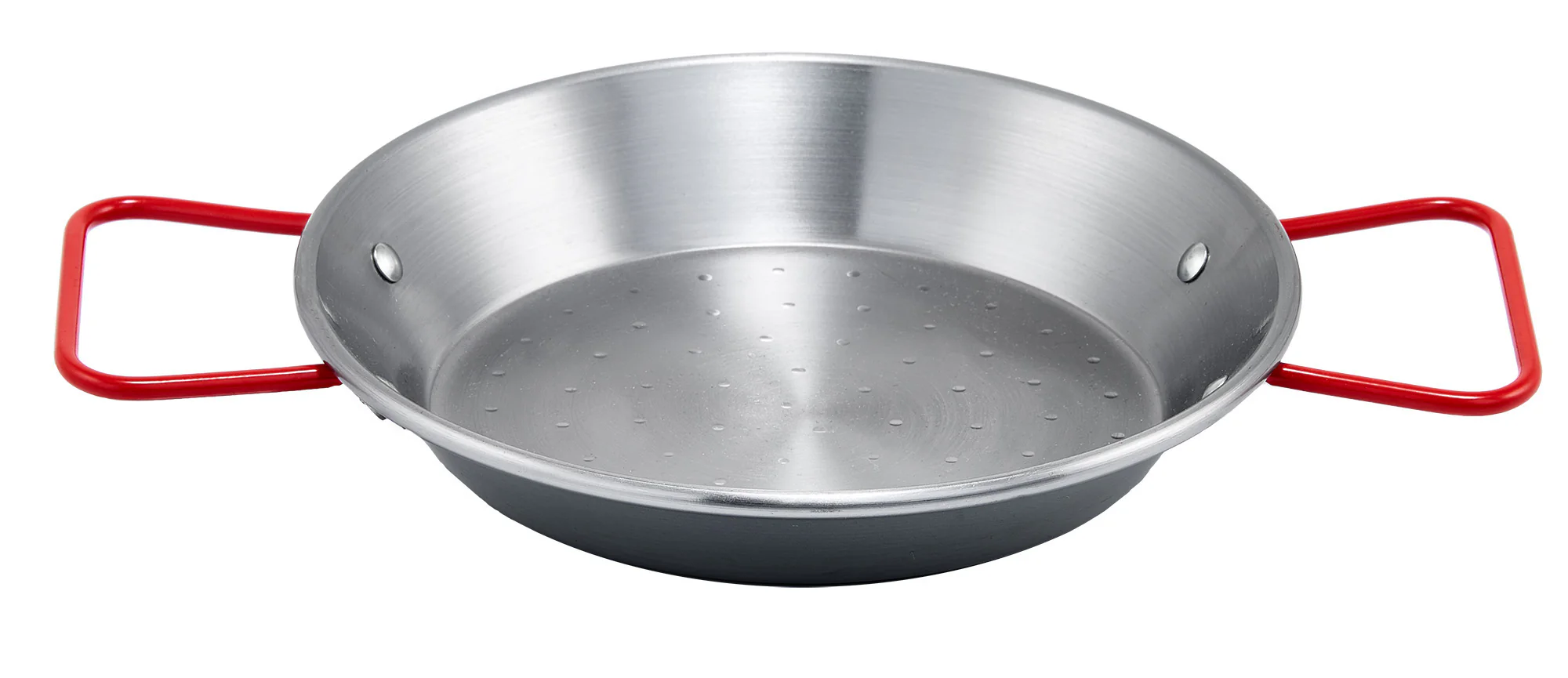 Winco CSPP-14 14-1/8 Inch Diameter Paella Pan Carbon Steel Round with Handles