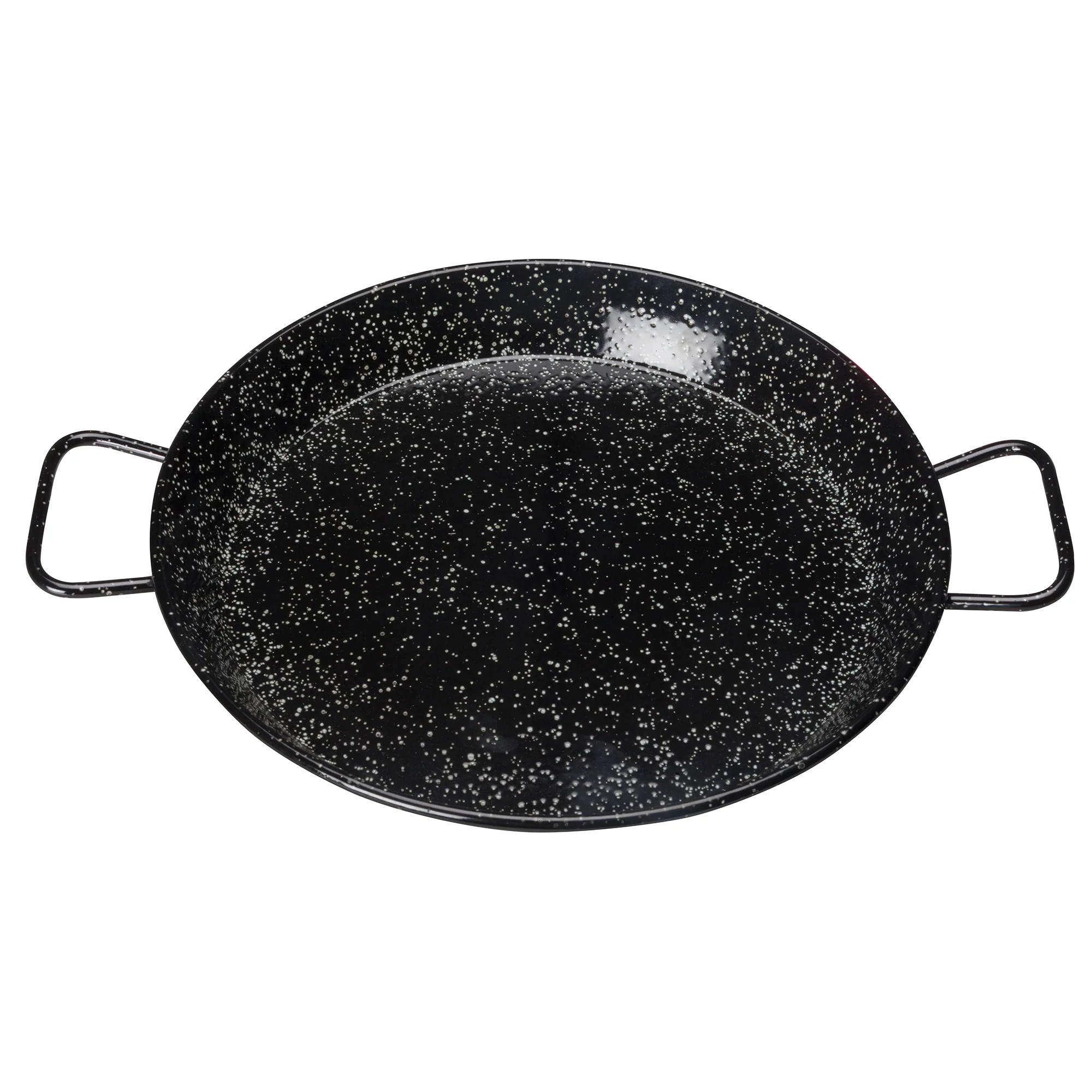 Winco 14-1/8" Paella Pan - Enameled Carbon Steel Round Dual Handle - Image 2
