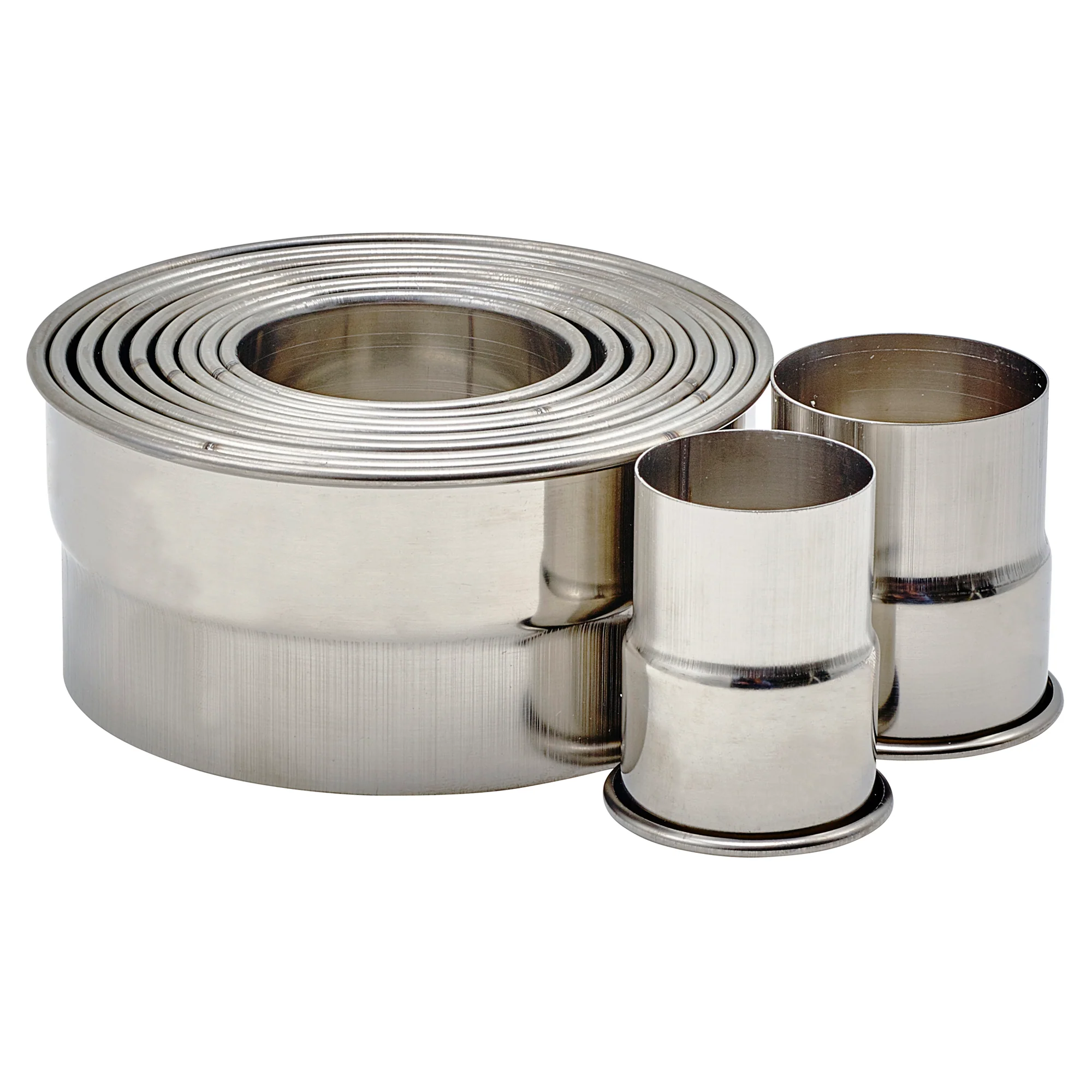 Winco CST-22 1-3/8 to 4 Inch Cookie Cutter Set Stainless Steel with Storage Container - Image 3