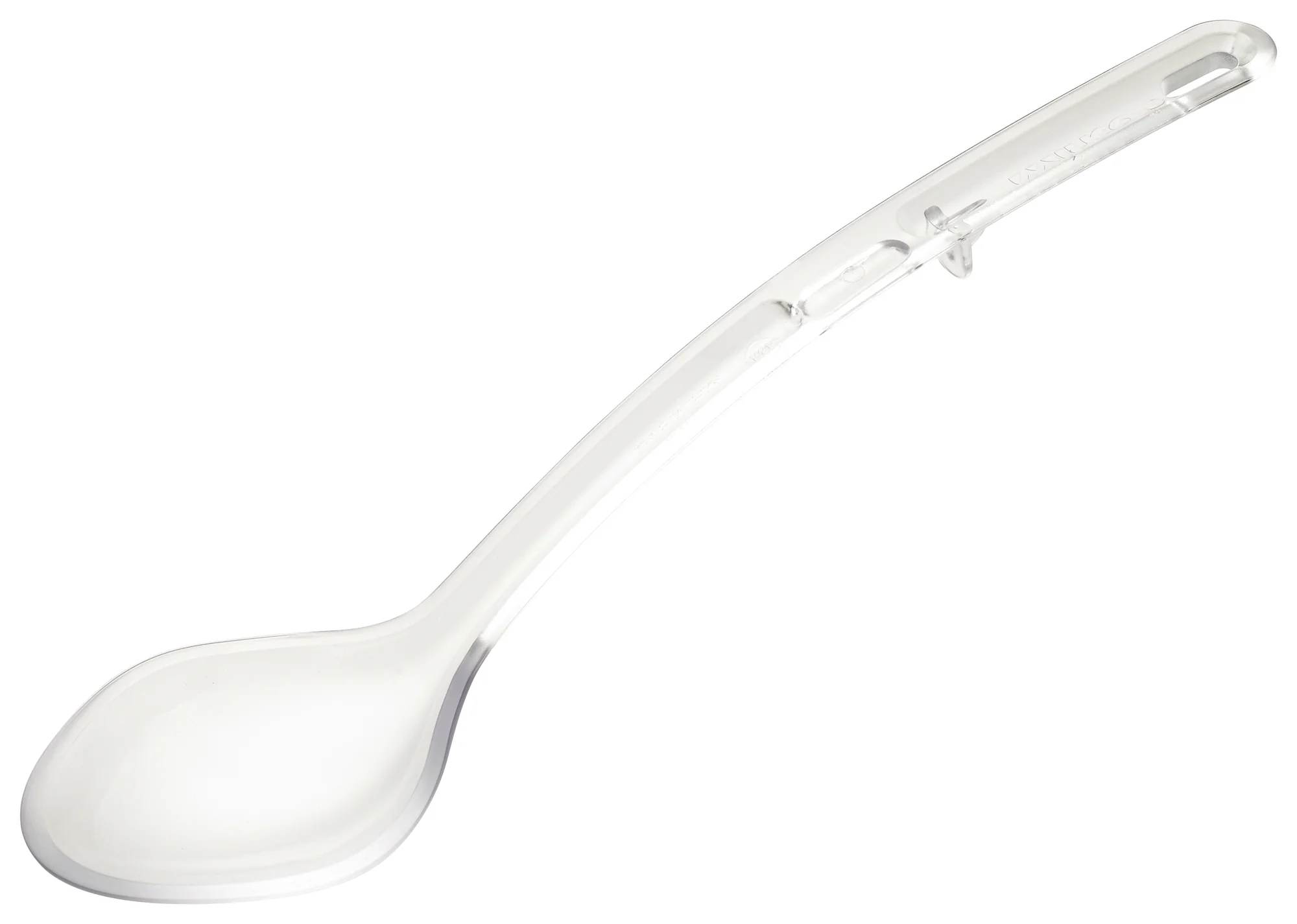 Winco CVSS-13C 13 Inch Solid Serving Spoon Heat Resistant Polycarbonate Clear - Image 2