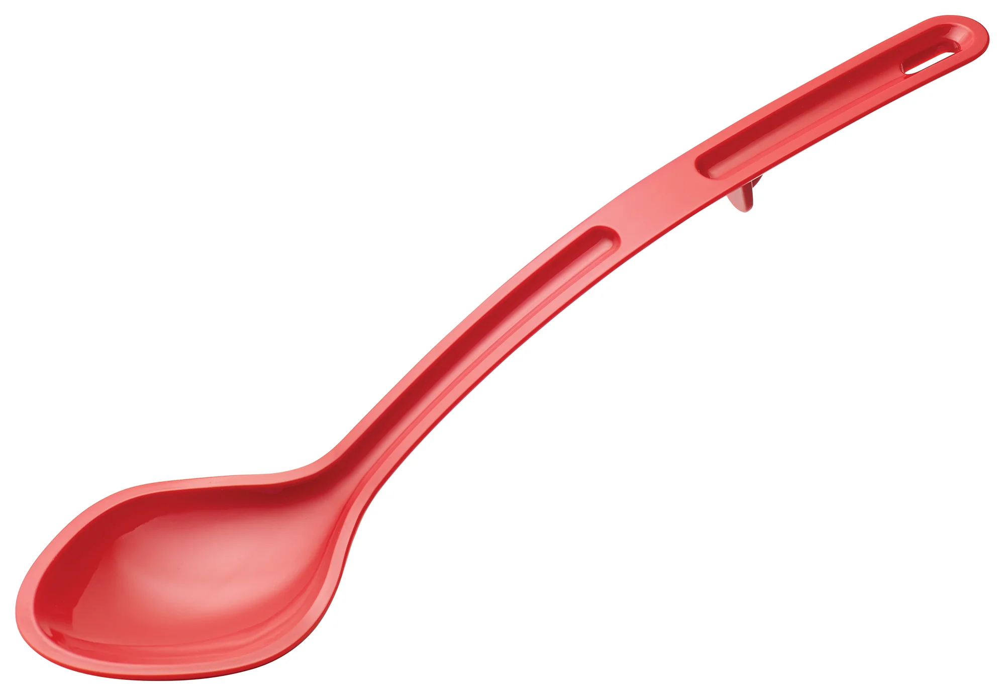 Winco CVSS-13R 13 Inch Serving Spoon Solid Polycarbonate Red - Image 2