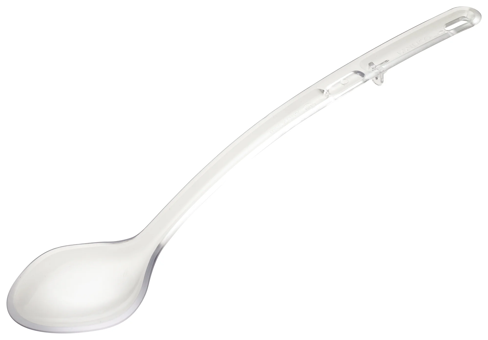 Winco CVSS-15C 15 Inch Serving Spoon Solid Polycarbonate Clear - Image 2