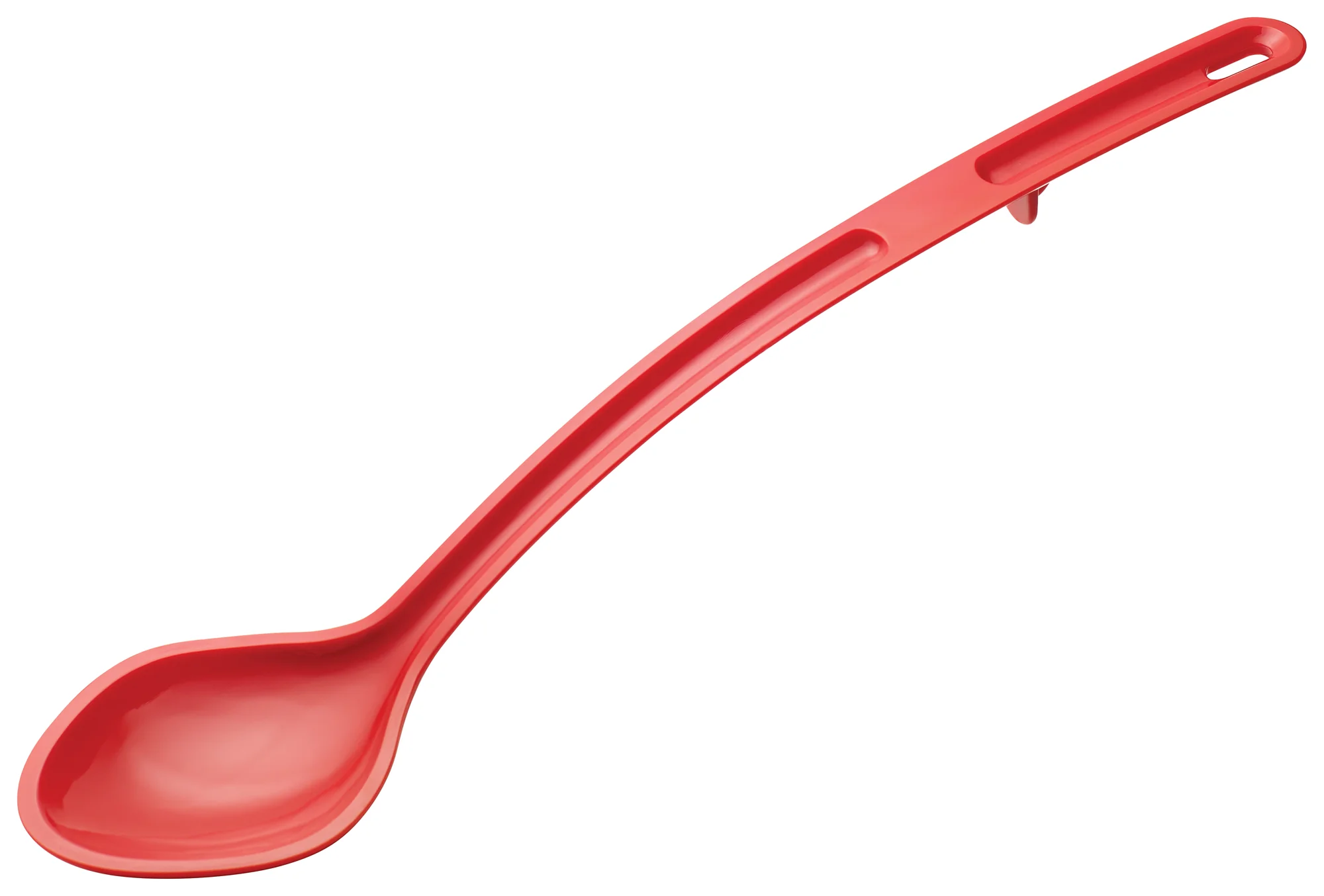 Winco CVSS-15R 15 Inch Solid Serving Spoon Heat Resistant Polycarbonate Red - Image 2