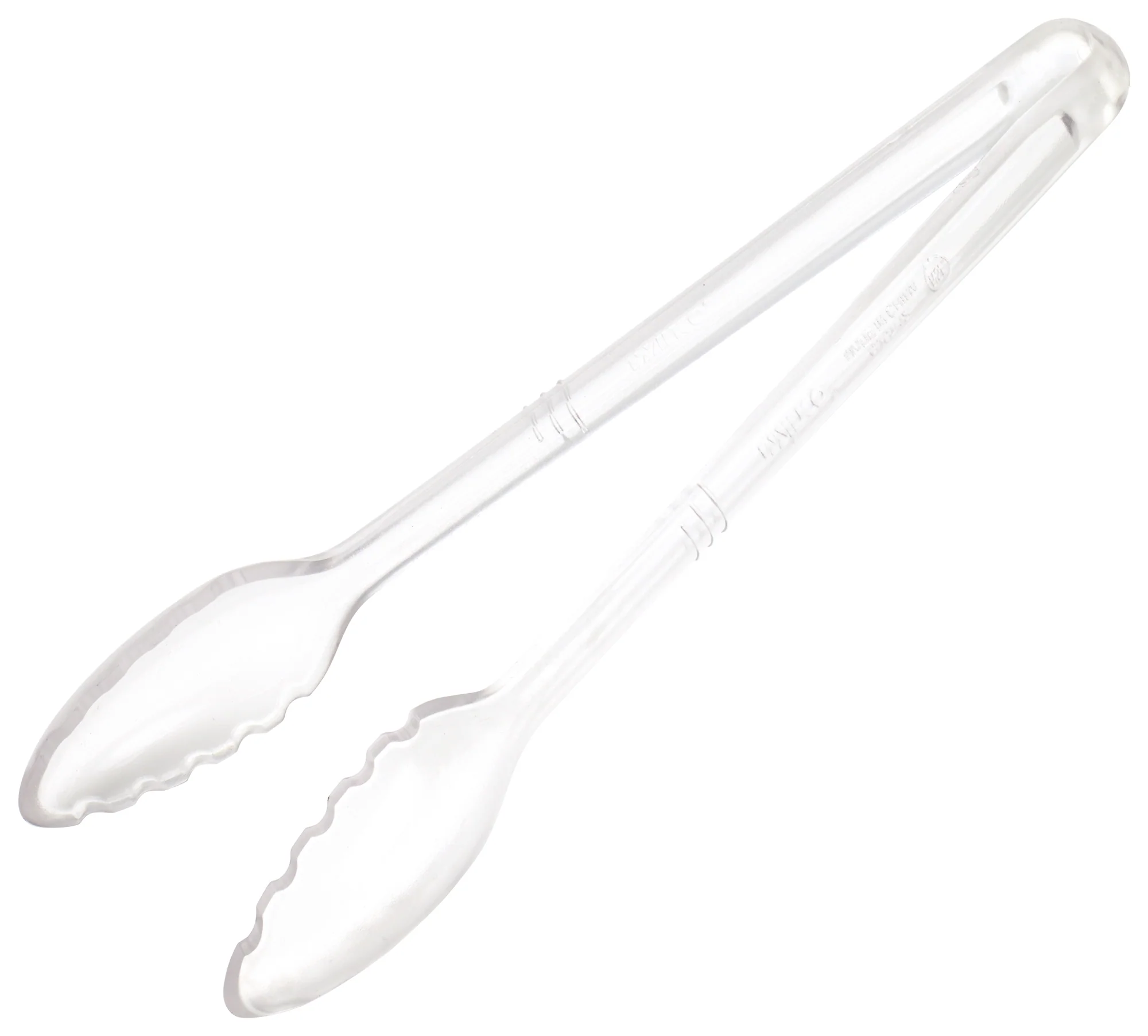 Winco CVST-12C 12 Inch Serving Tong Heat Resistant Polycarbonate Clear