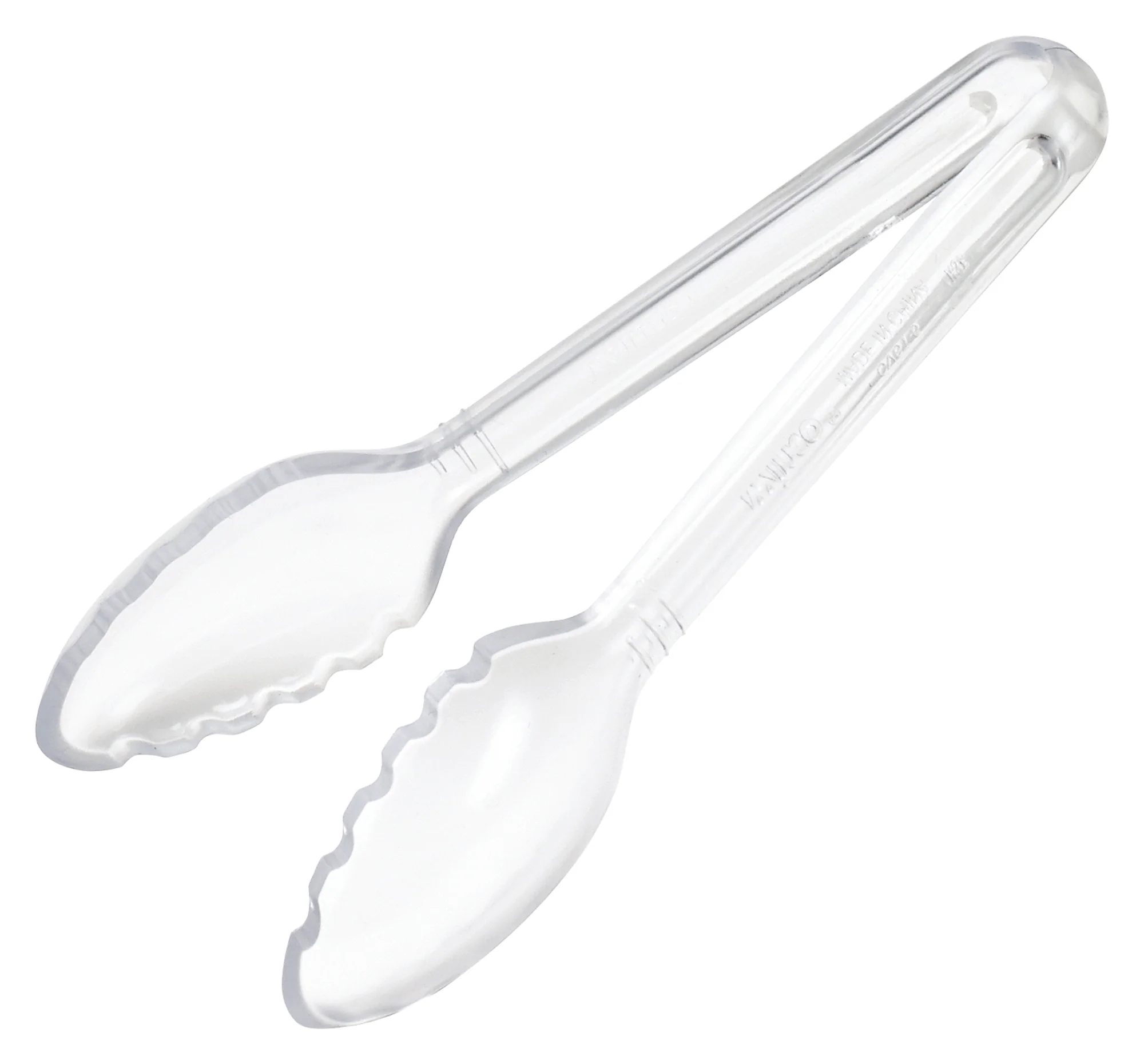 Winco CVST-6C 6 Inch Serving Tong Heat Resistant Polycarbonate Clear NSF - Image 3