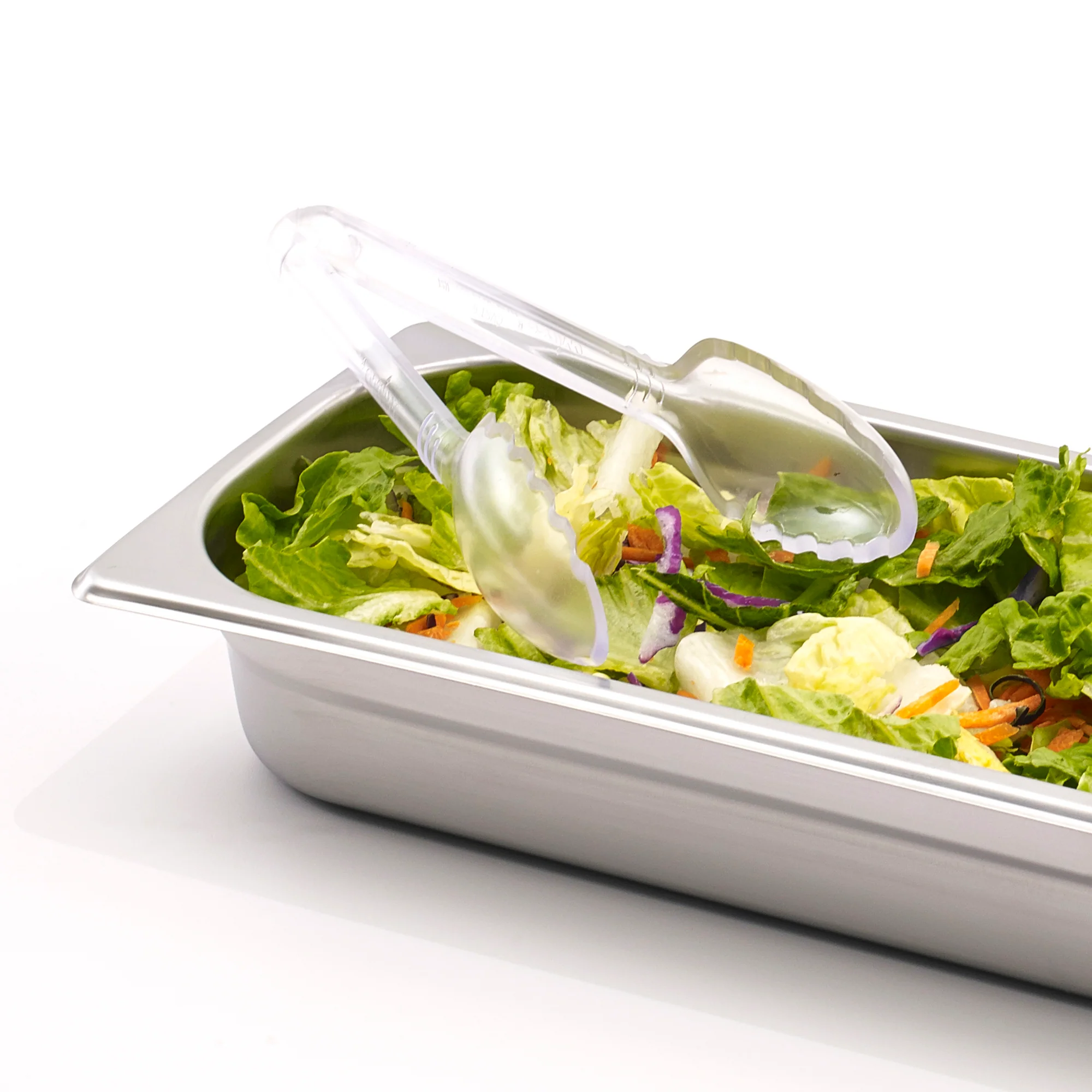 Winco CVST-9C 9 Inch Serving Tong Clear Polycarbonate Heat Resistant - Image 2