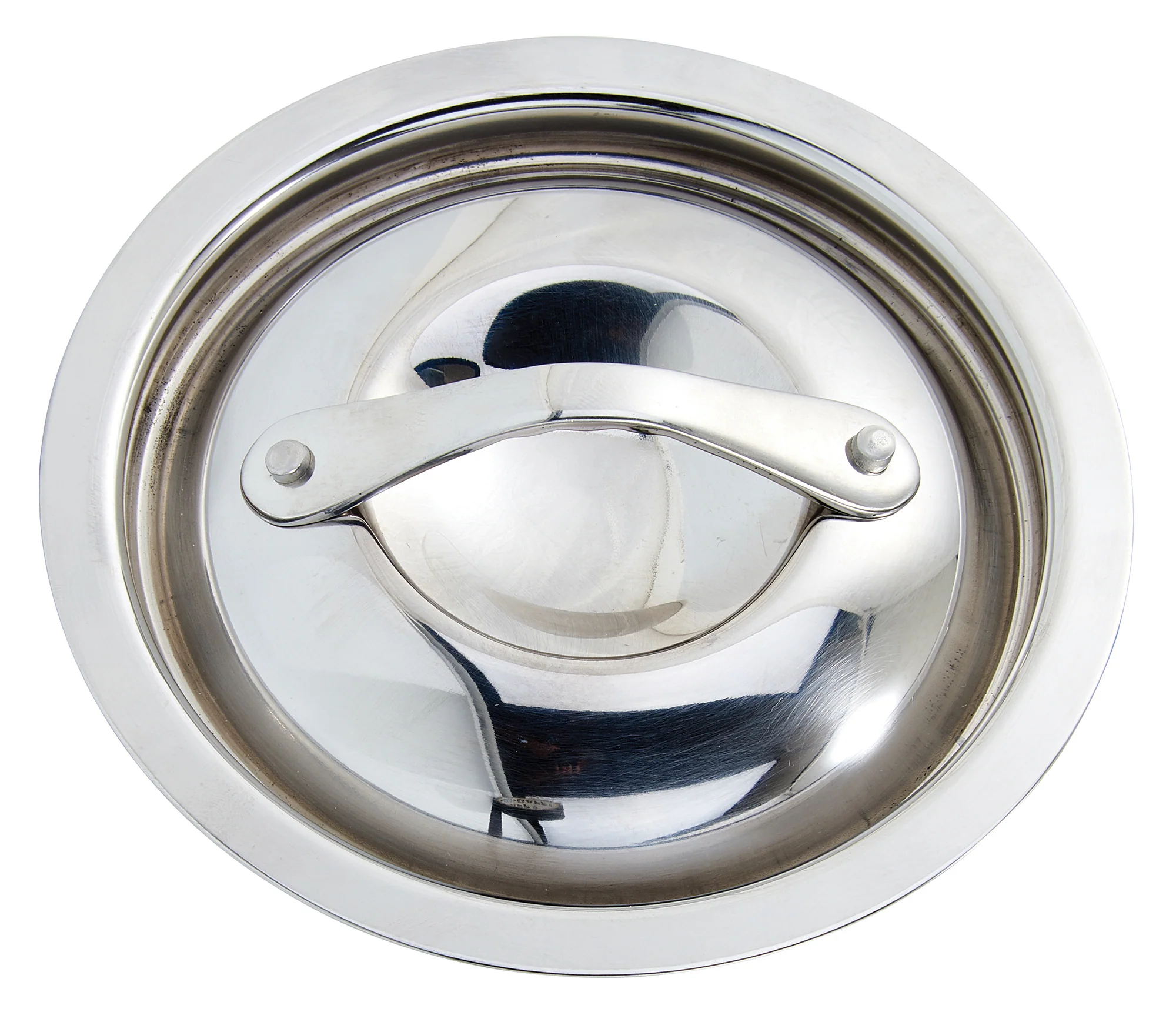 Winco DCL-35 Diameter 3-1/2 Inch Round Lid with Handle Stainless Steel - Image 2