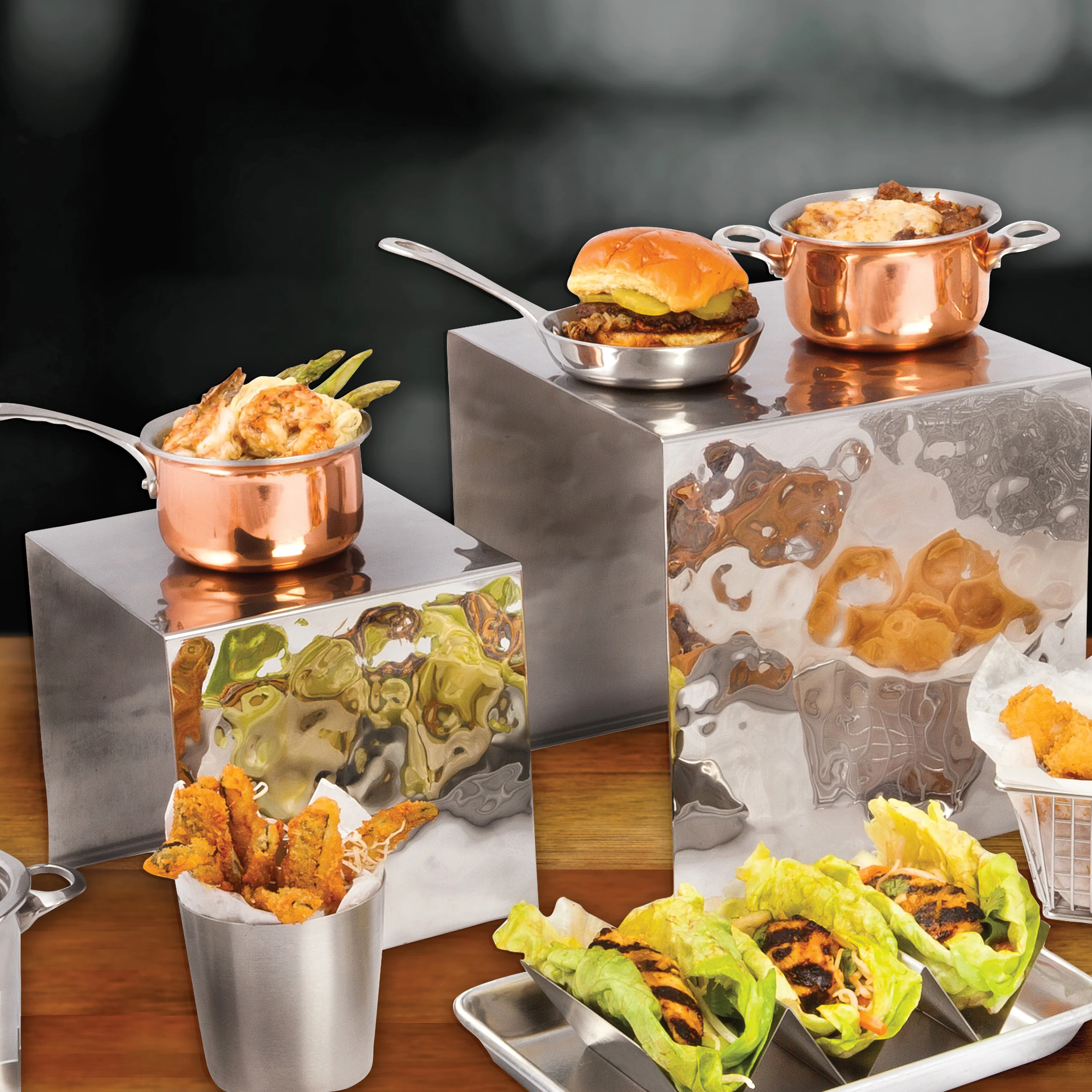 Winco DCSP-3S 11 Oz Mini Sauce Pan Round Induction Ready with Riveted Handle Aluminum Stainless Steel - Image 2
