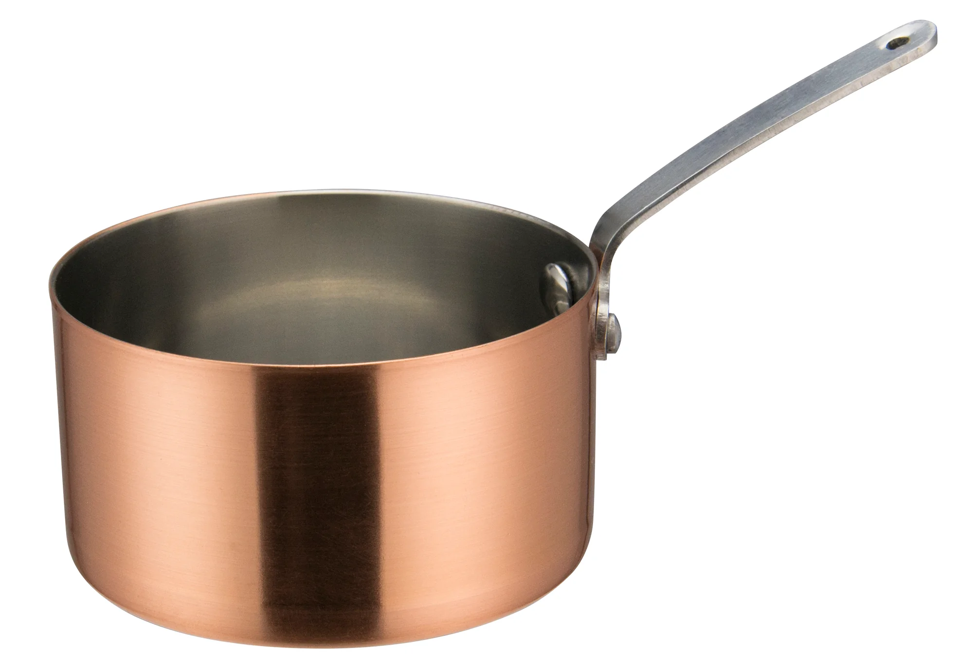 Winco DCWA-204C 10 Oz Mini Sauce Pan Copper Plated Round Cookware - Image 2